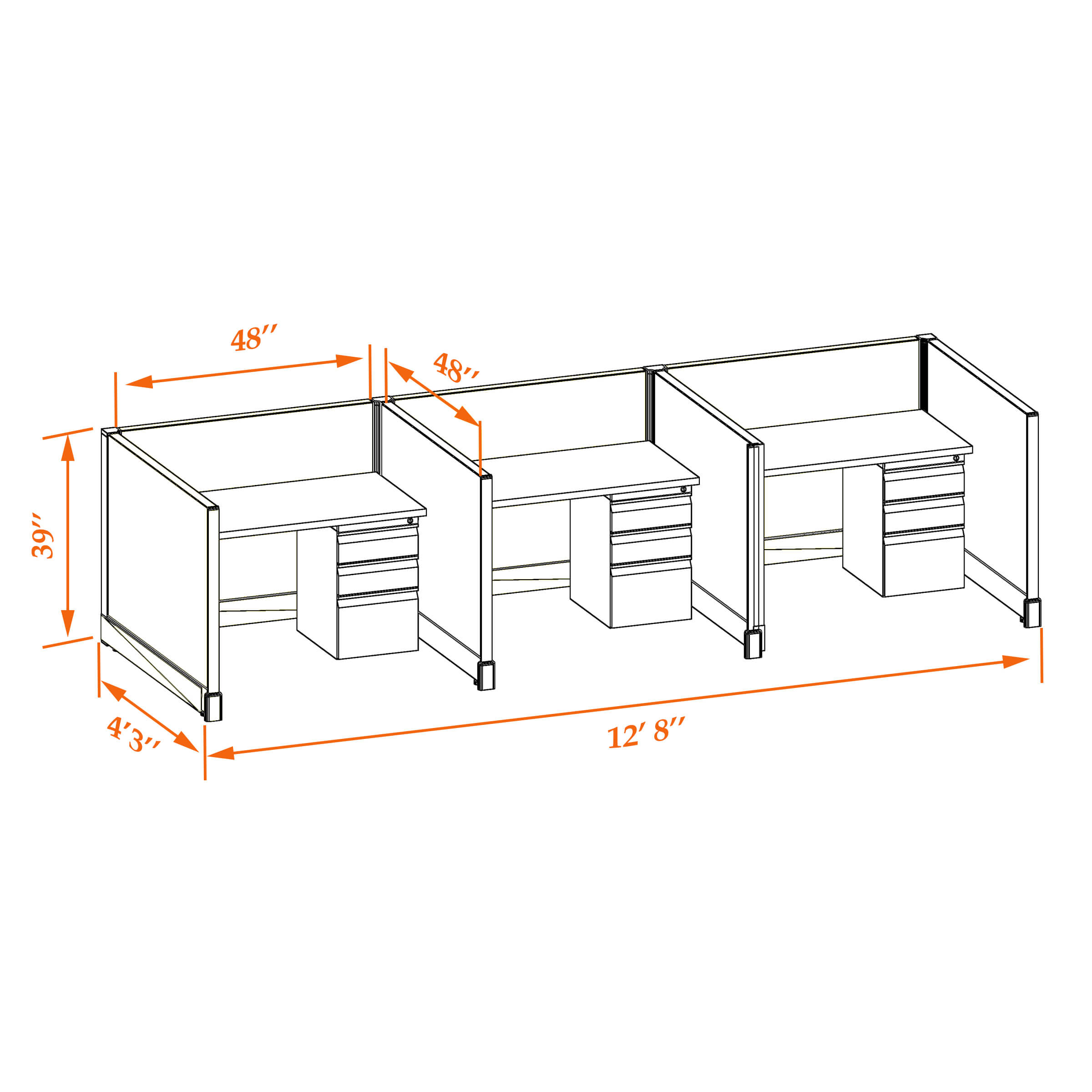 Hot desk CUB 3 39 44 WHT WH PSO Hot desk CUB 3 39 44 WHT WH PSO