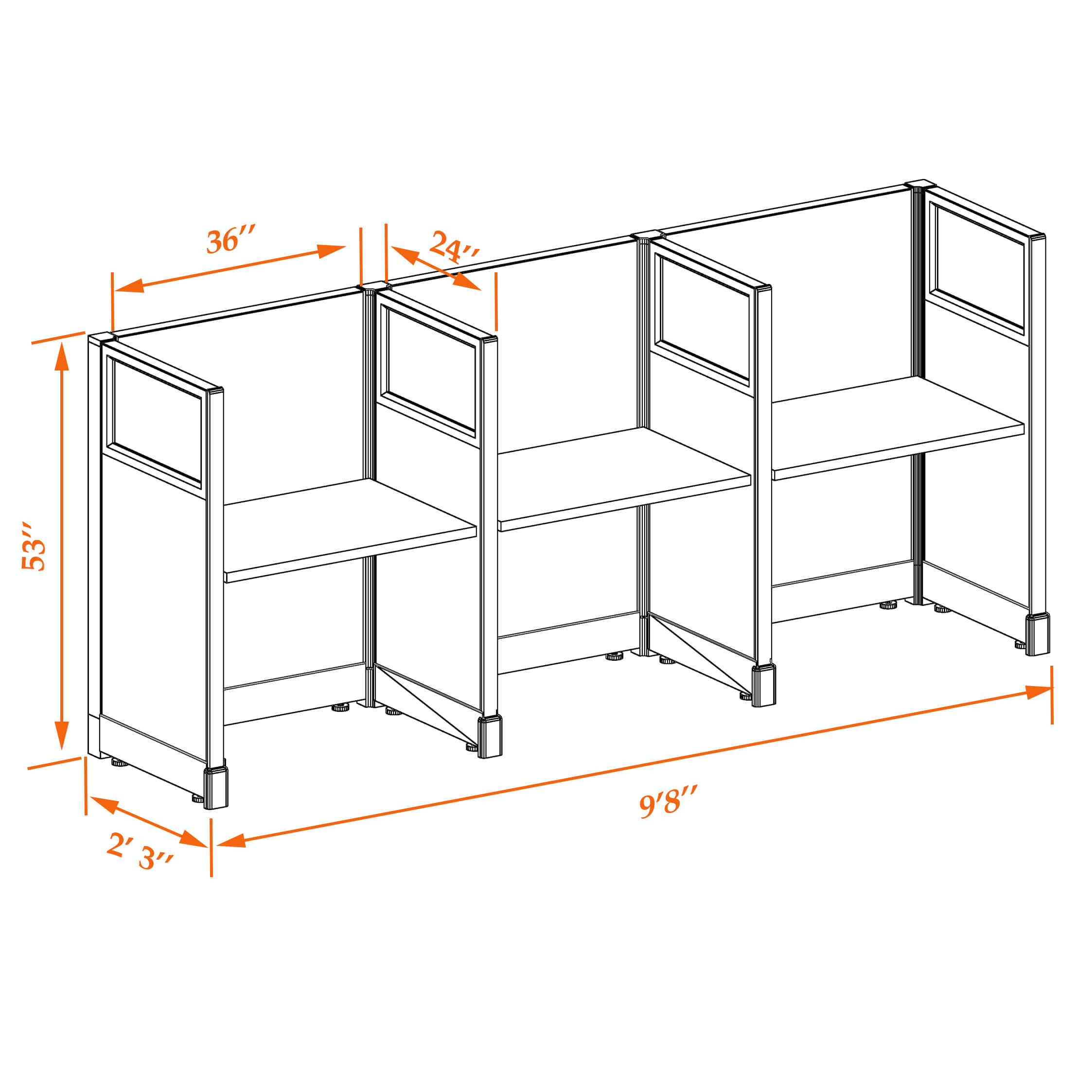 Hot desk CUB 3 53 23 G WHT WH PSO Hot desk CUB 3 53 23 G WHT WH PSO
