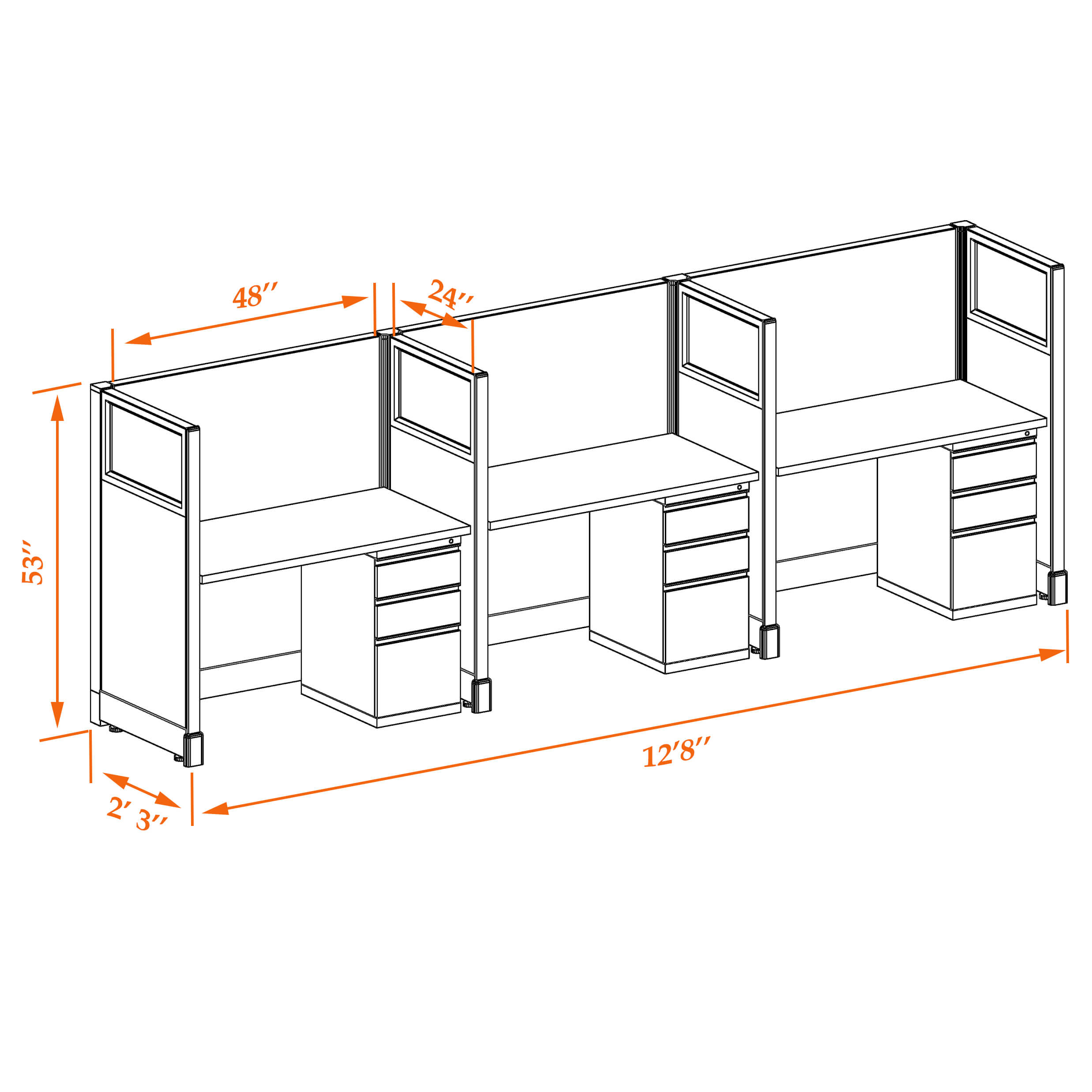 Hot desk CUB 3 53 24 G WHT WH PSO Hot desk CUB 3 53 24 G WHT WH PSO