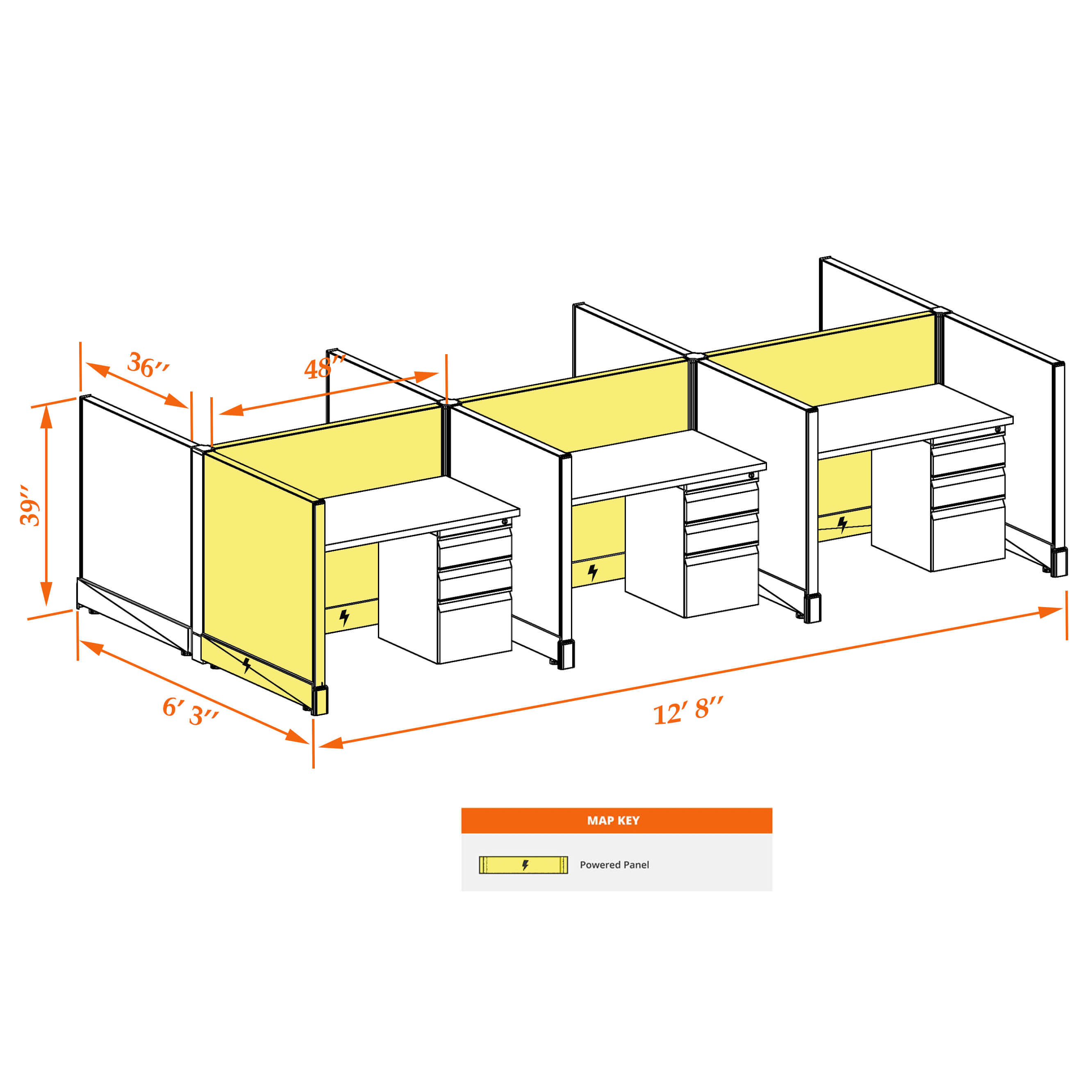 Hot desk CUB 6 39 P 34 WHT WH PSO Hot desk CUB 6 39 P 34 WHT WH PSO