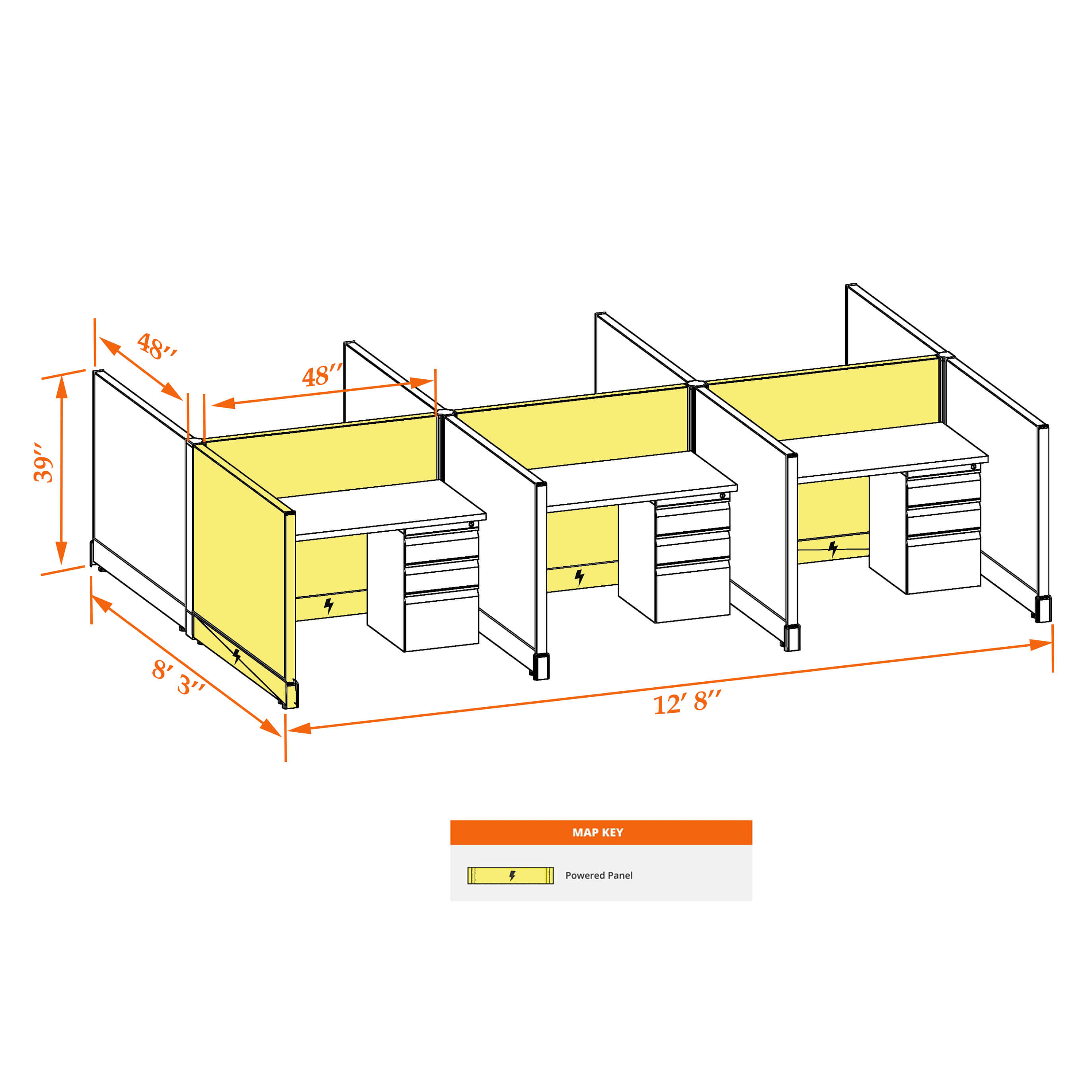 Hot desk CUB 6 39 P 44 WHT WH PSO Hot desk CUB 6 39 P 44 WHT WH PSO