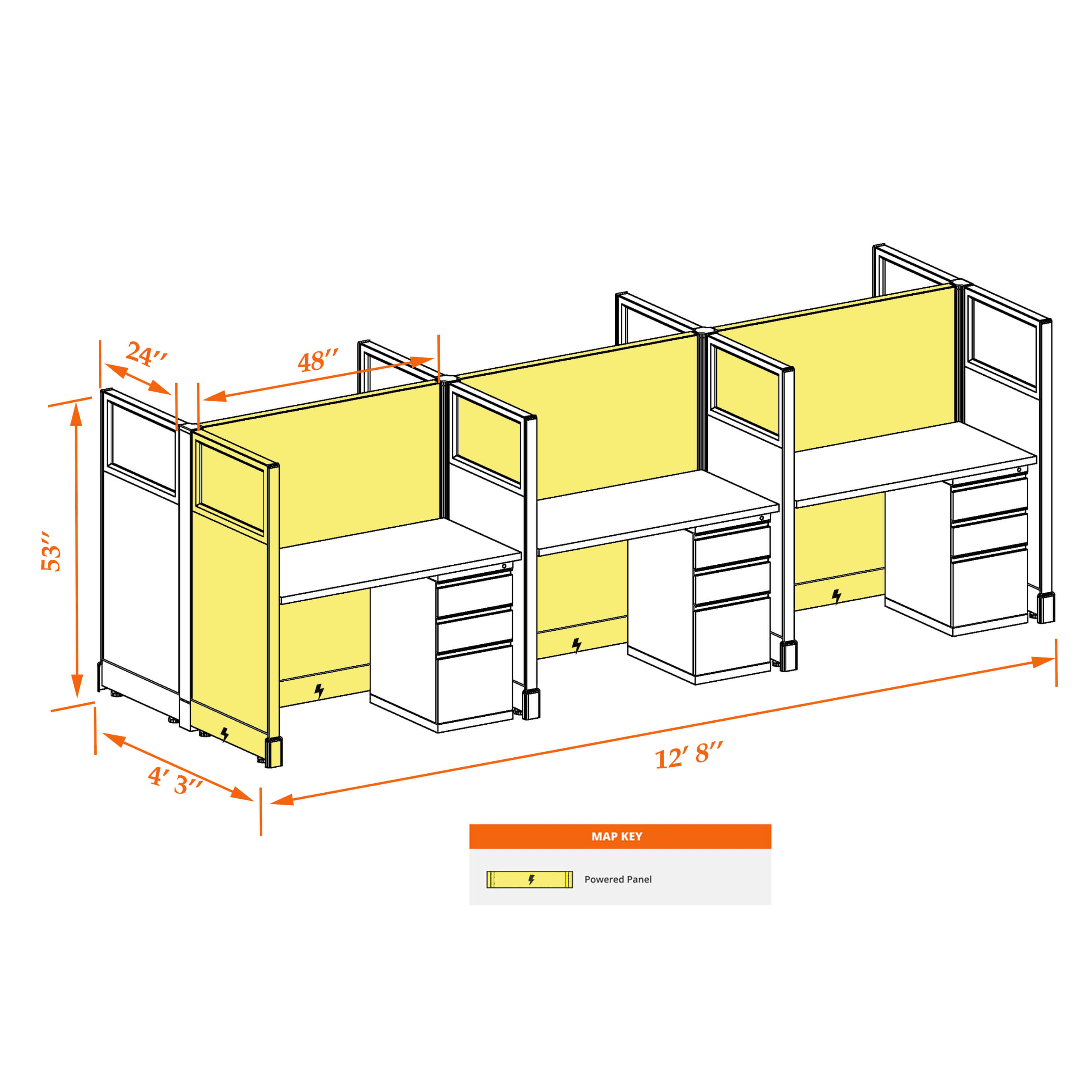 Hot desking CUB 6 53 P 24 WHT WH PSO Hot desking CUB 6 53 P 24 WHT WH PSO