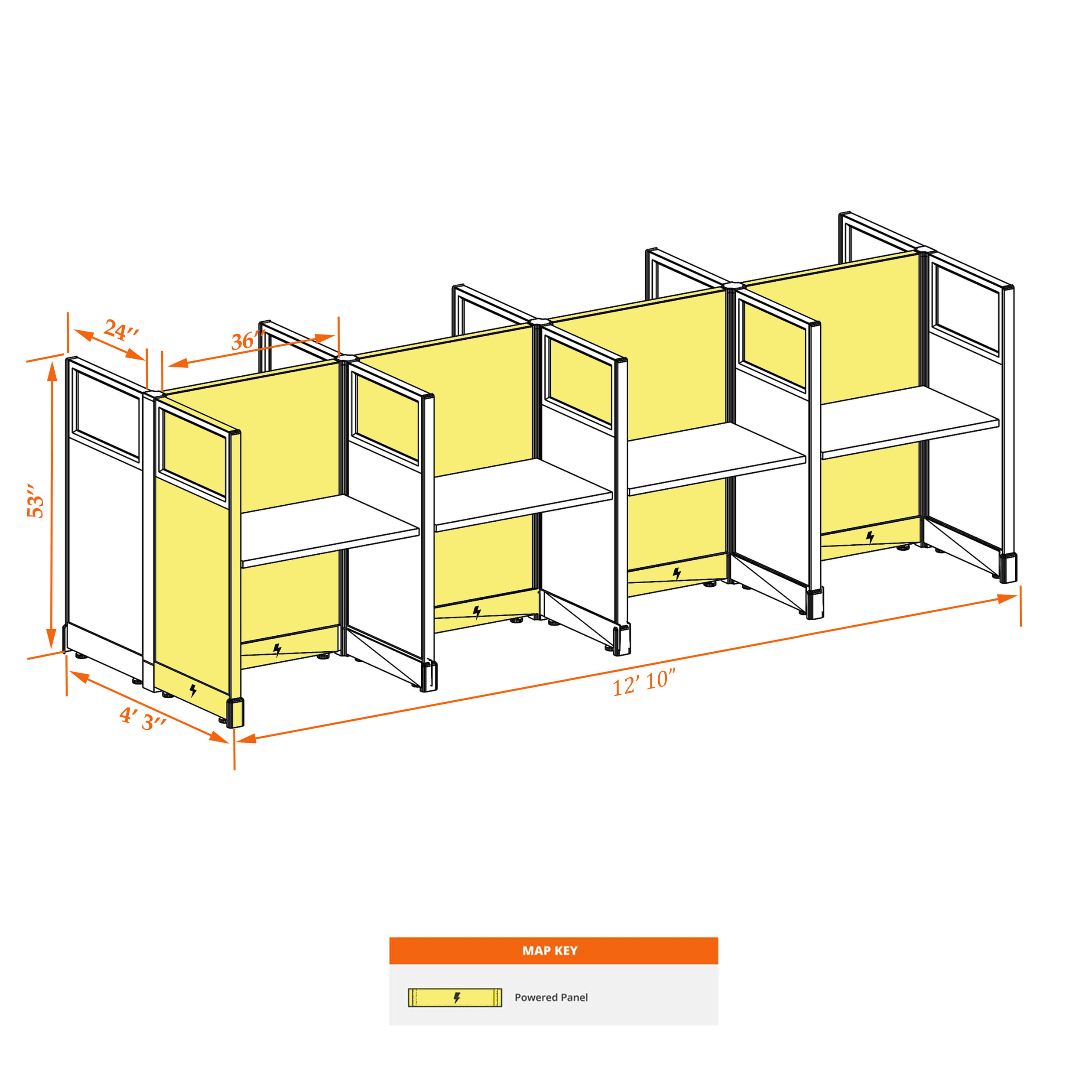 Cubicle workstations 53HGP 23 8PC Cubicle workstations 53HGP 23 8PC
