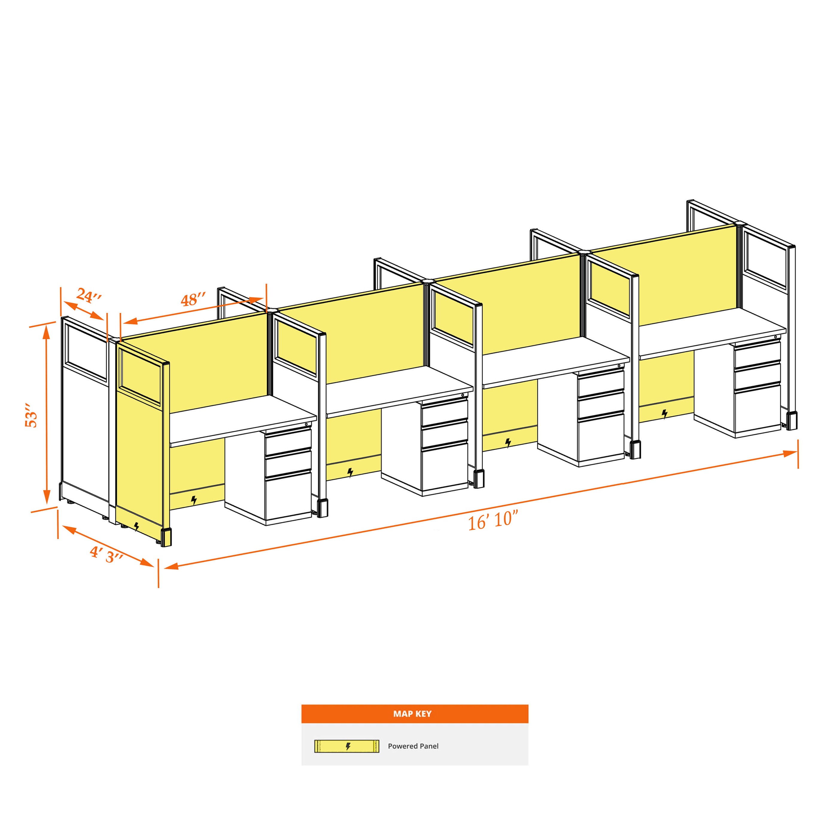 Cubicle workstations 53HGP 24 8PC Cubicle workstations 53HGP 24 8PC