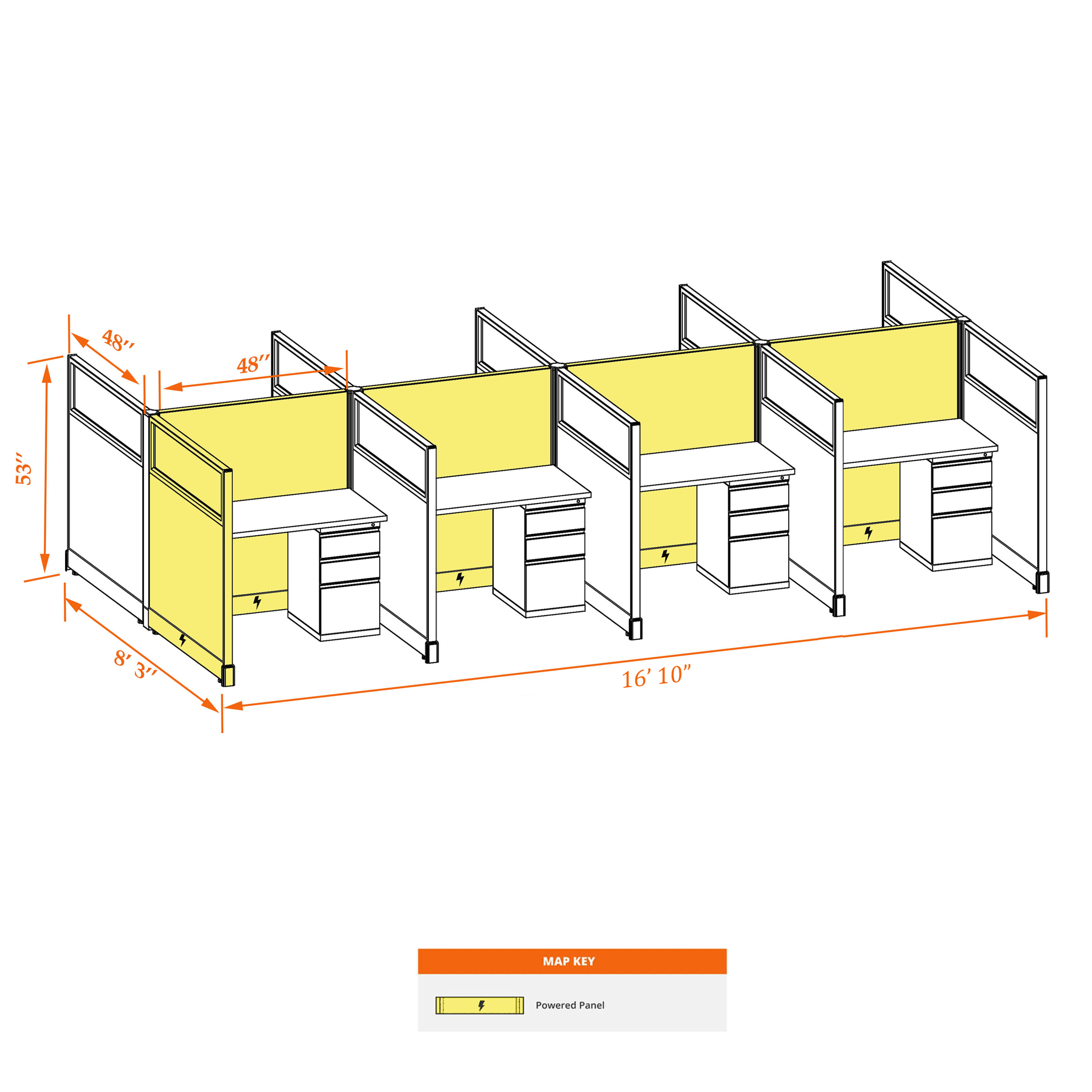 Cubicle workstations 53HGP 44 8PC Cubicle workstations 53HGP 44 8PC