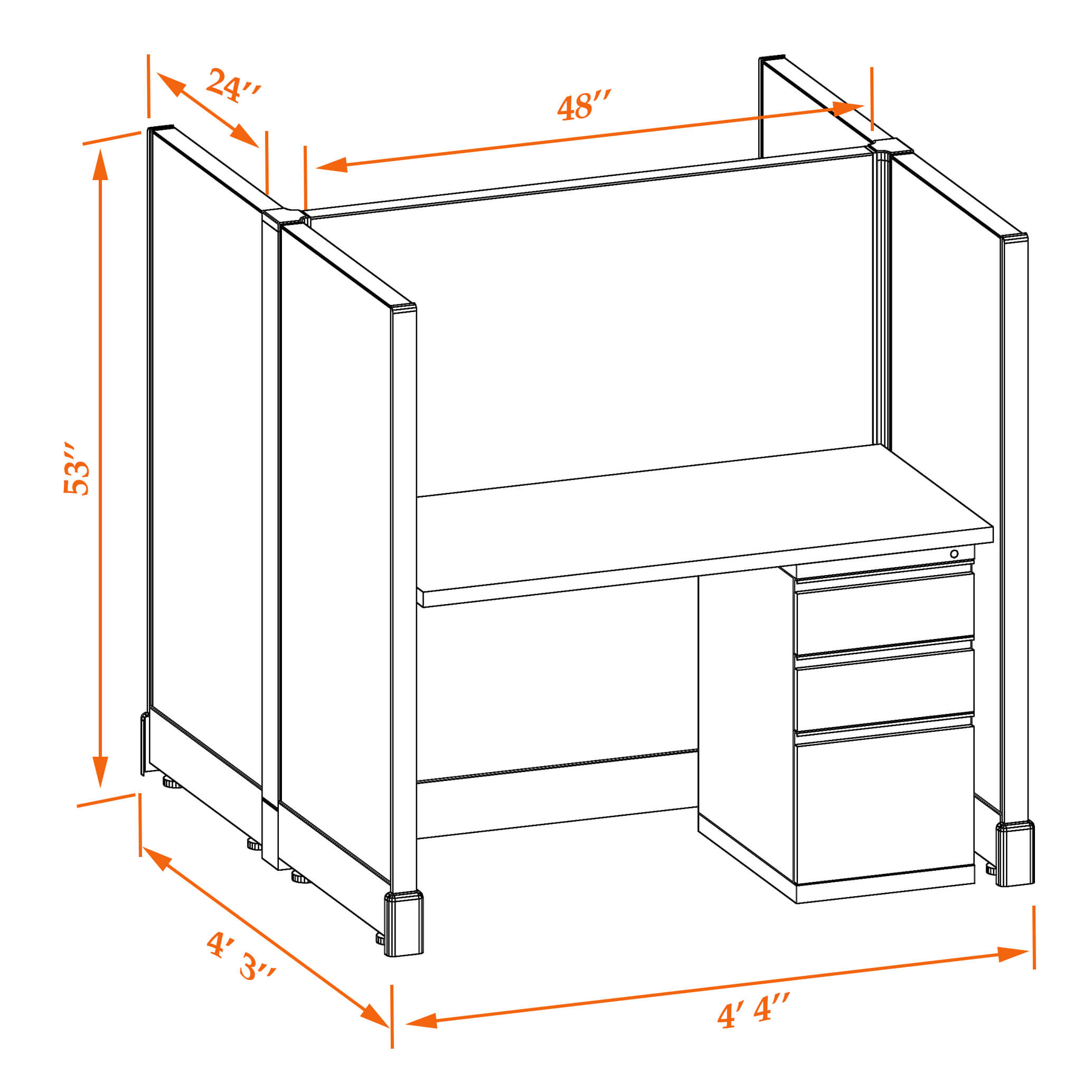 Hot desk CUB 2C 53 24 WHT WH PSO Hot desk CUB 2C 53 24 WHT WH PSO