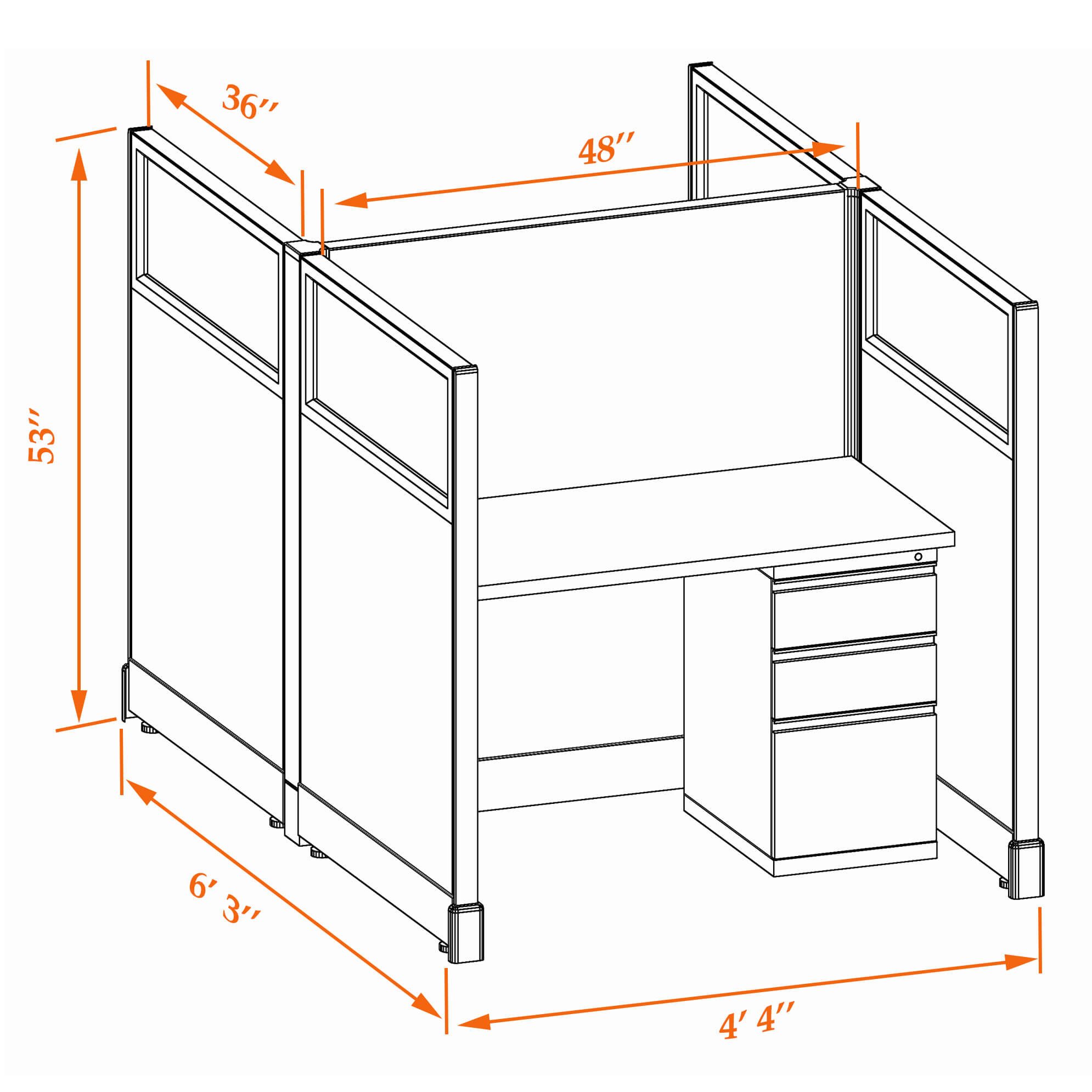 Hot desk CUB 2C 53 34 G WHT WH PSO Hot desk CUB 2C 53 34 G WHT WH PSO
