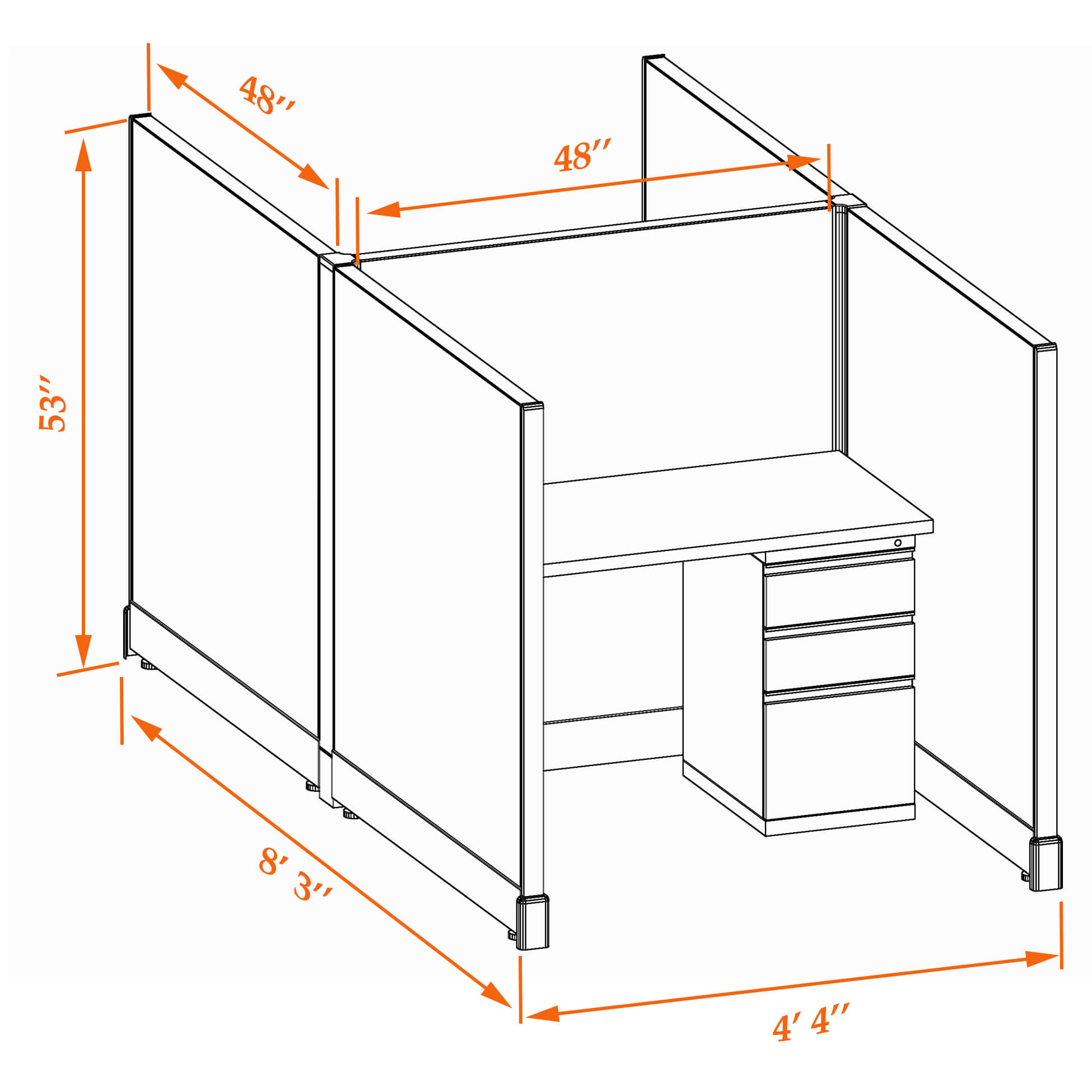 Hot desk CUB 2C 53 44 WHT WH PSO Hot desk CUB 2C 53 44 WHT WH PSO