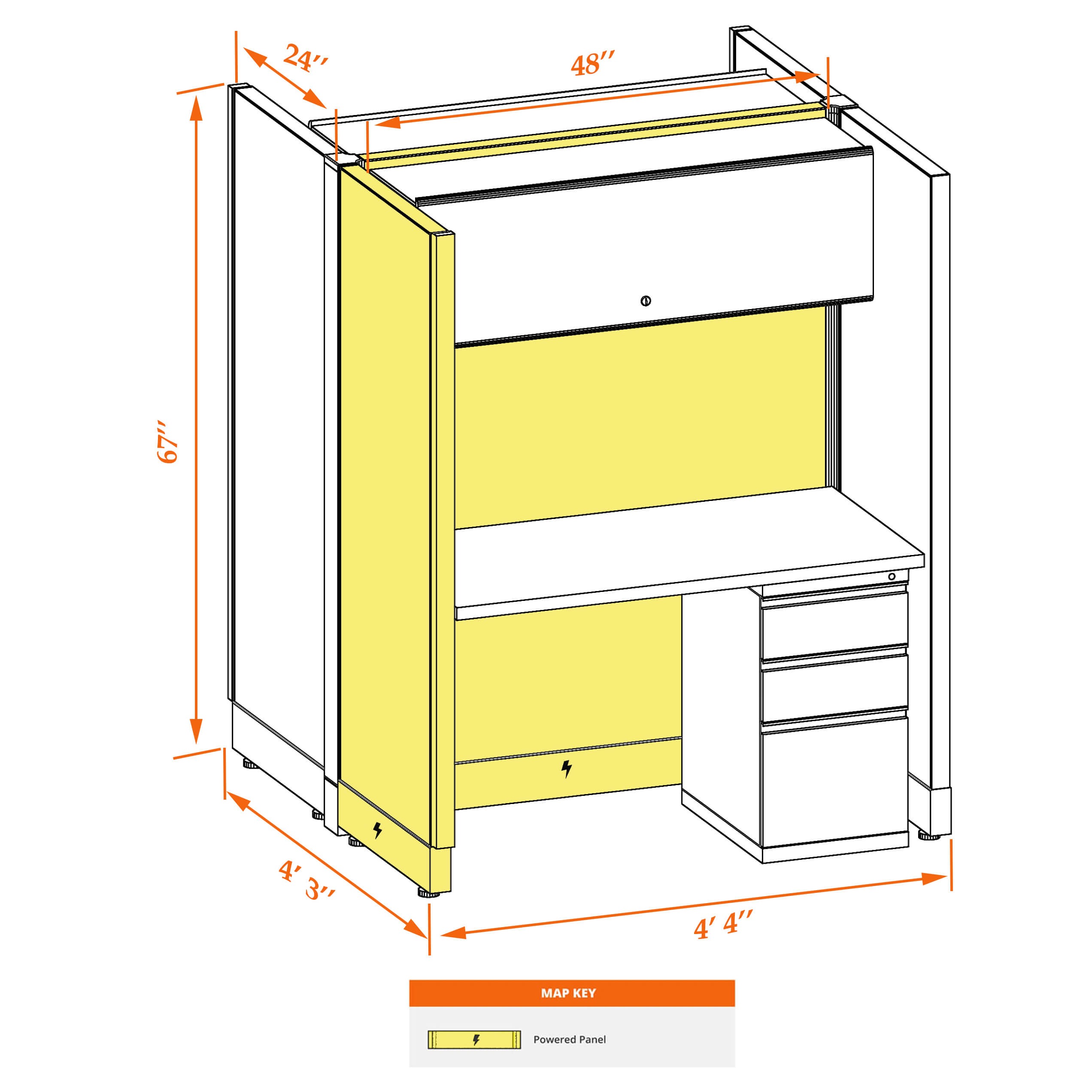 Hot desk CUB 2C 67 P 24 WHT WH PSO Hot desk CUB 2C 67 P 24 WHT WH PSO