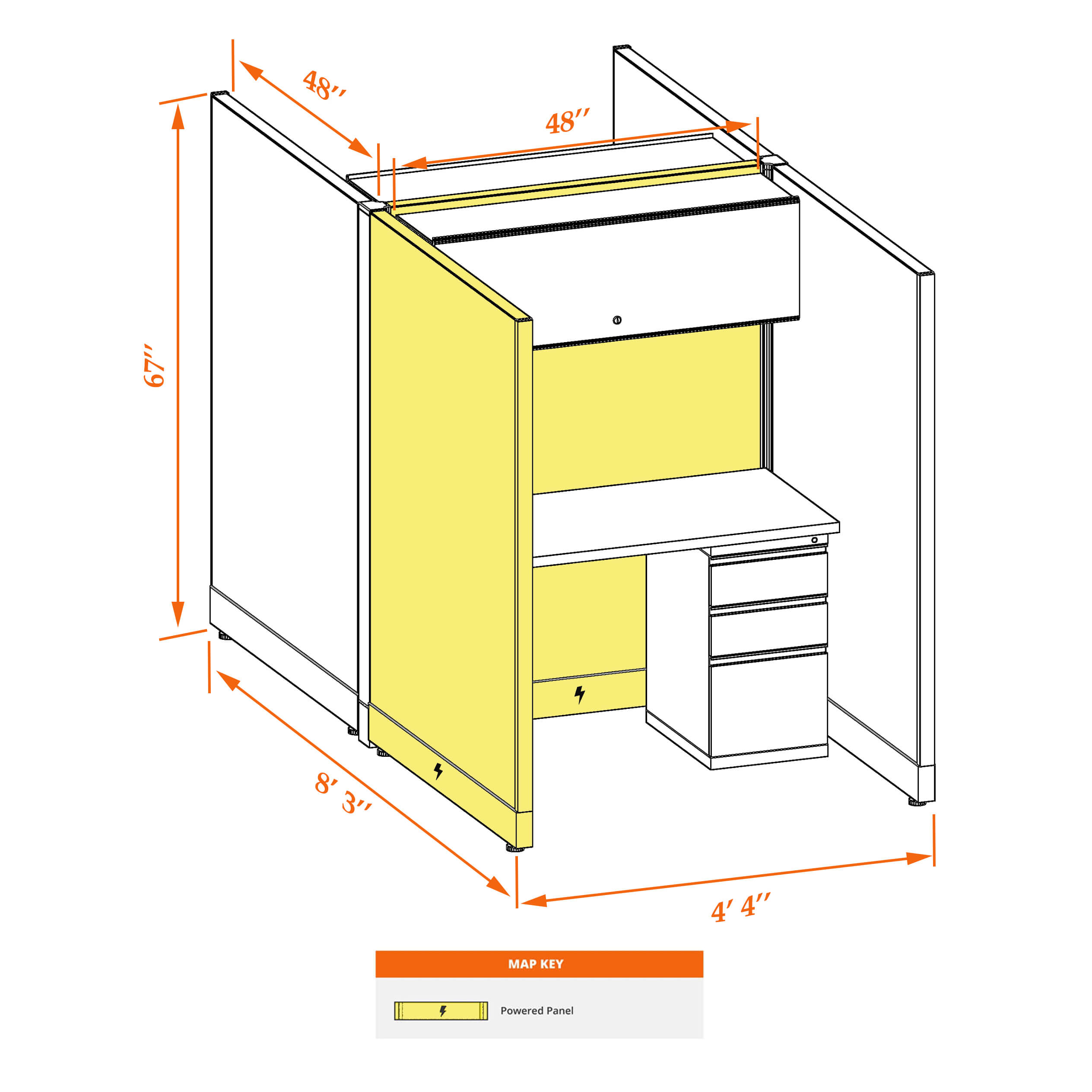 Hot desk CUB 2C 67 P 44 WHT WH PSO Hot desk CUB 2C 67 P 44 WHT WH PSO