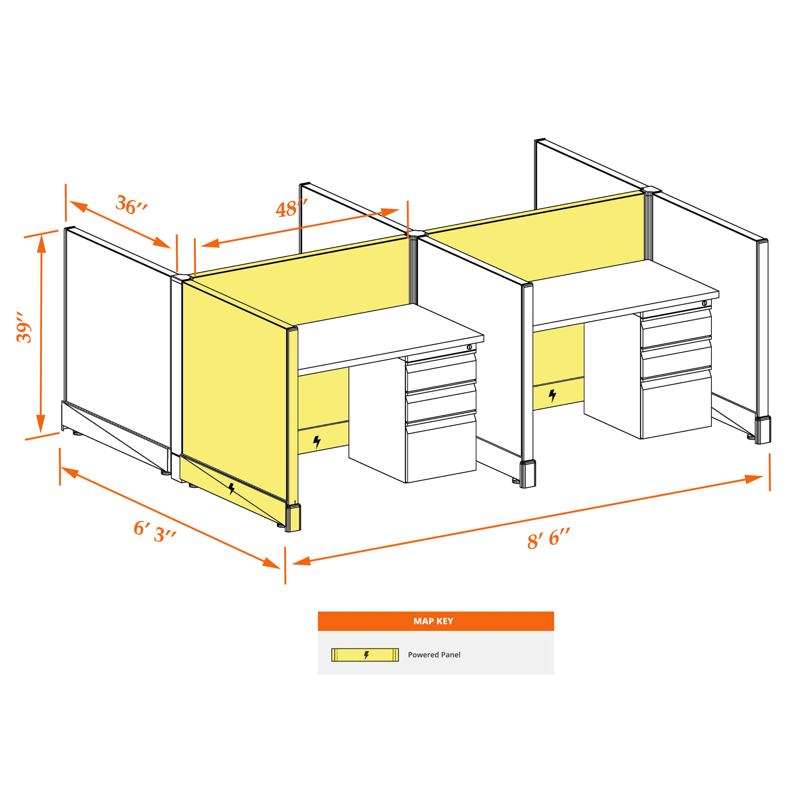 Hot desk CUB 4C 39 P 34 WHT WH PSO Hot desk CUB 4C 39 P 34 WHT WH PSO