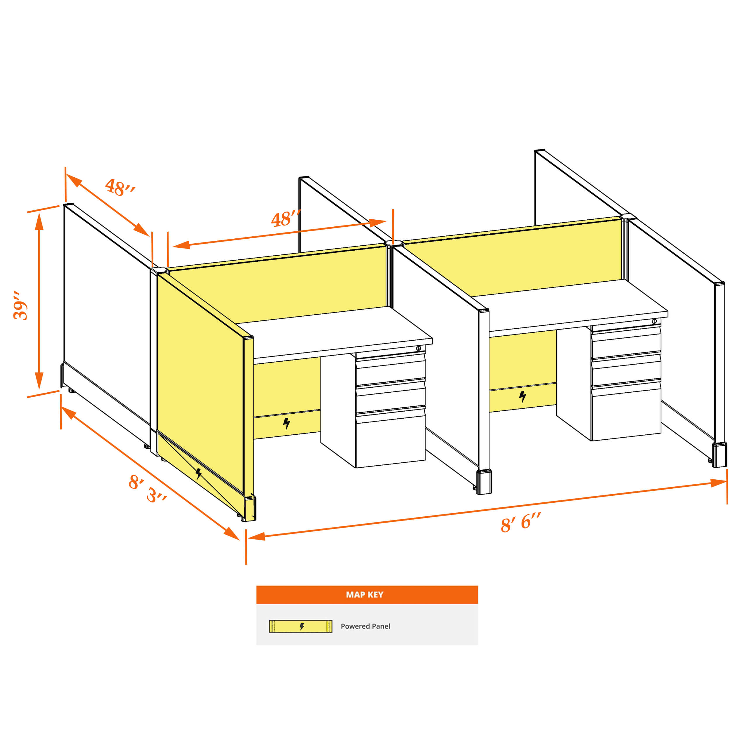 Hot desk CUB 4C 39 P 44 WHT WH PSO Hot desk CUB 4C 39 P 44 WHT WH PSO