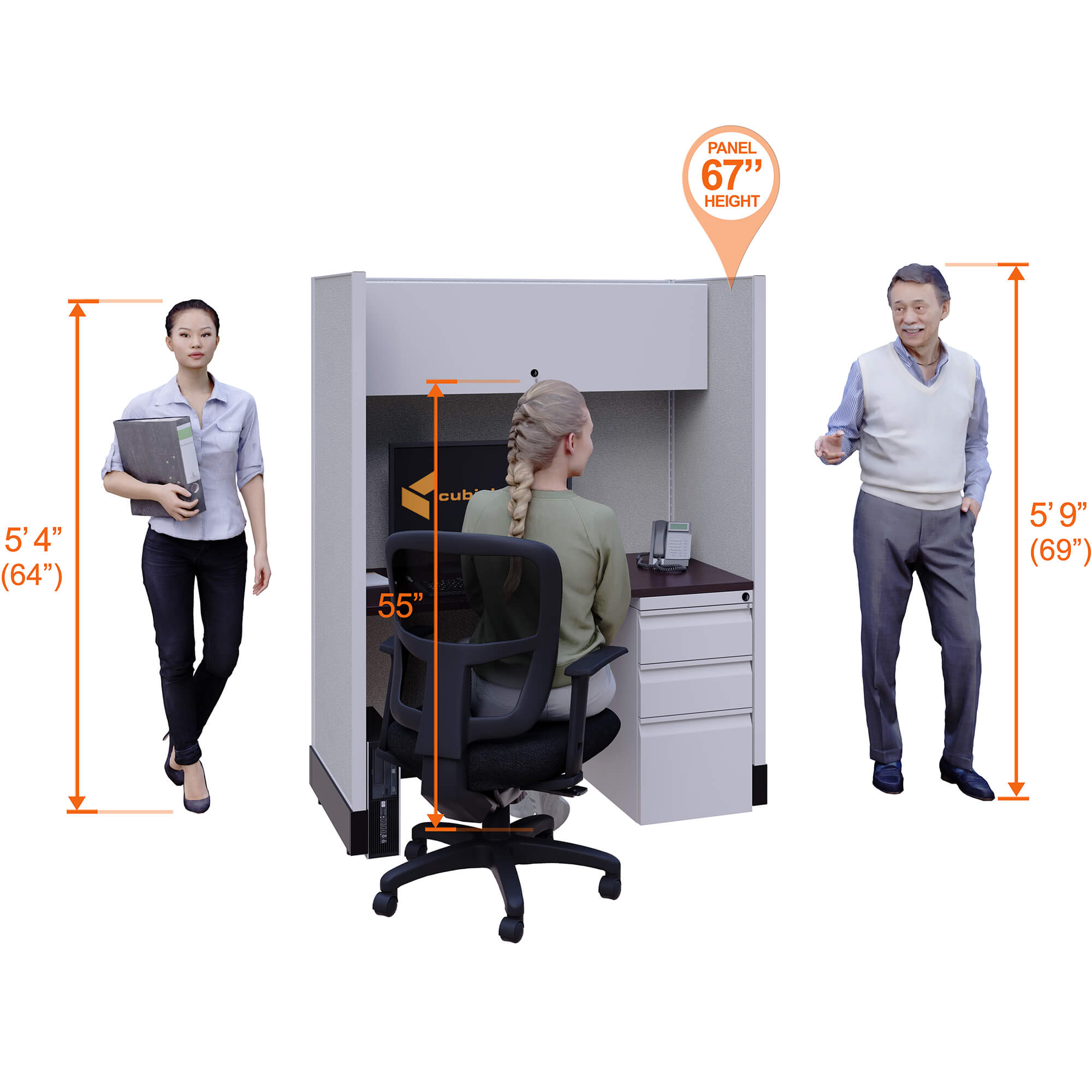 Hot desking perspective heights Hot desking perspective heights