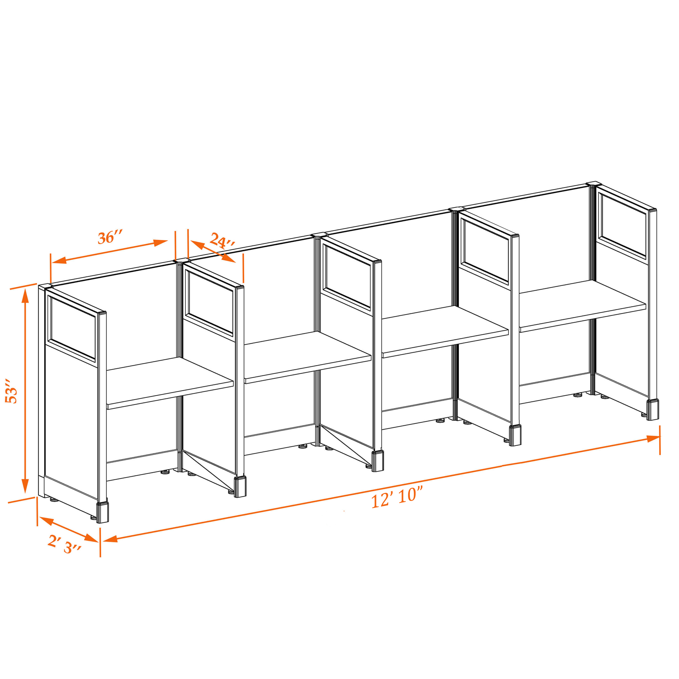 Hoteling workstations 53HGU 23 4PI Hoteling workstations 53HGU 23 4PI