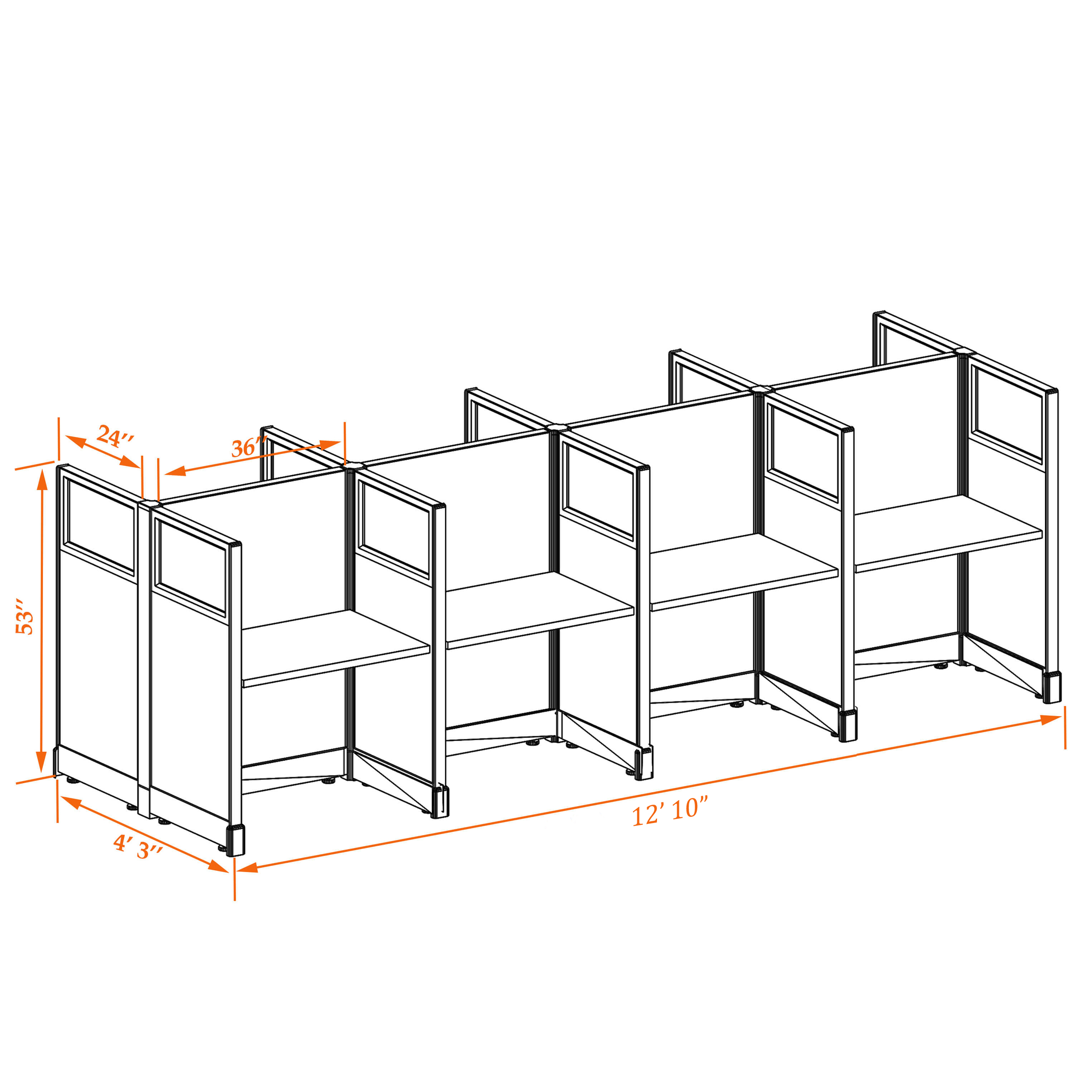 Hoteling workstations 53HGU 23 8PC Hoteling workstations 53HGU 23 8PC
