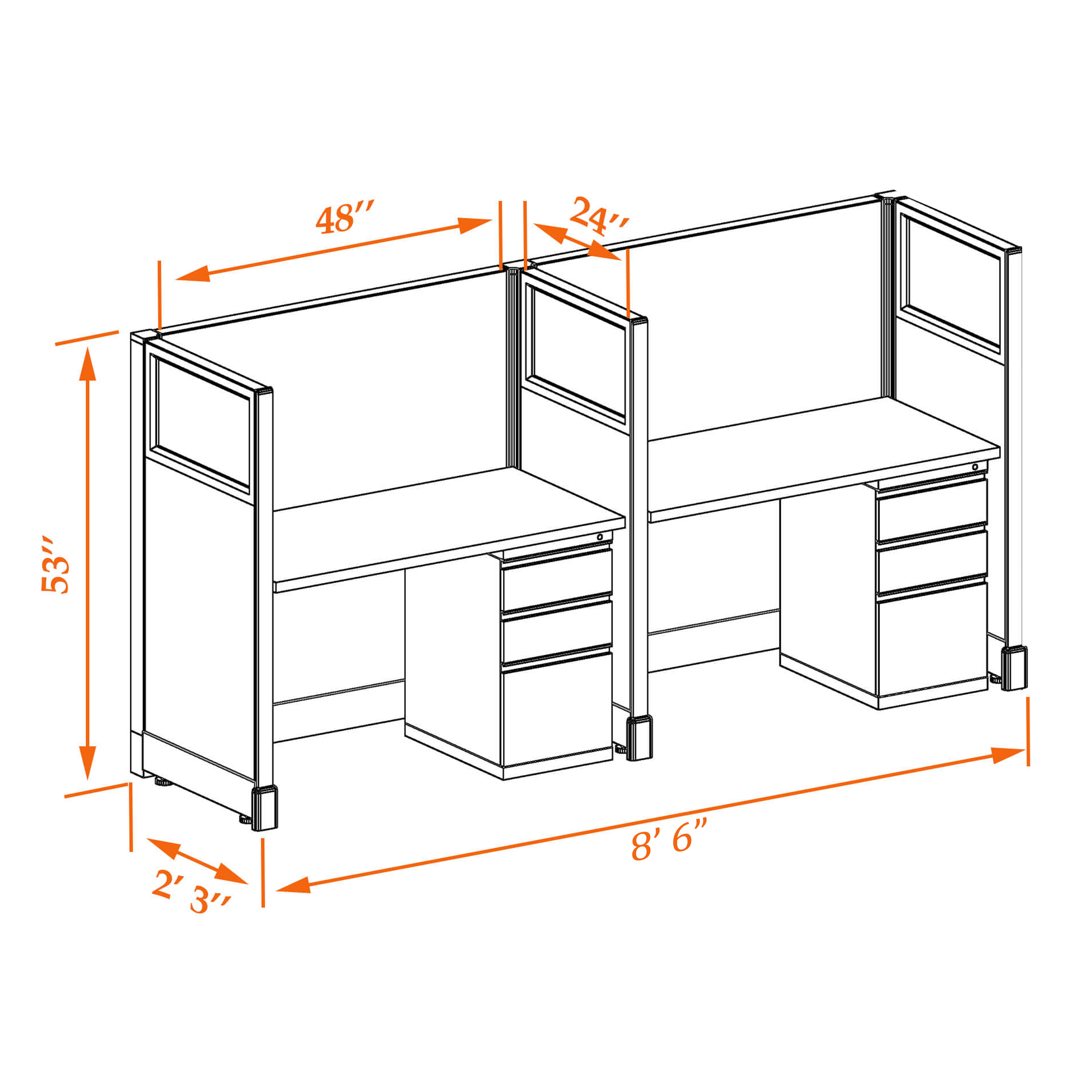 Hoteling workstations 53HGU 24 2PI Hoteling workstations 53HGU 24 2PI