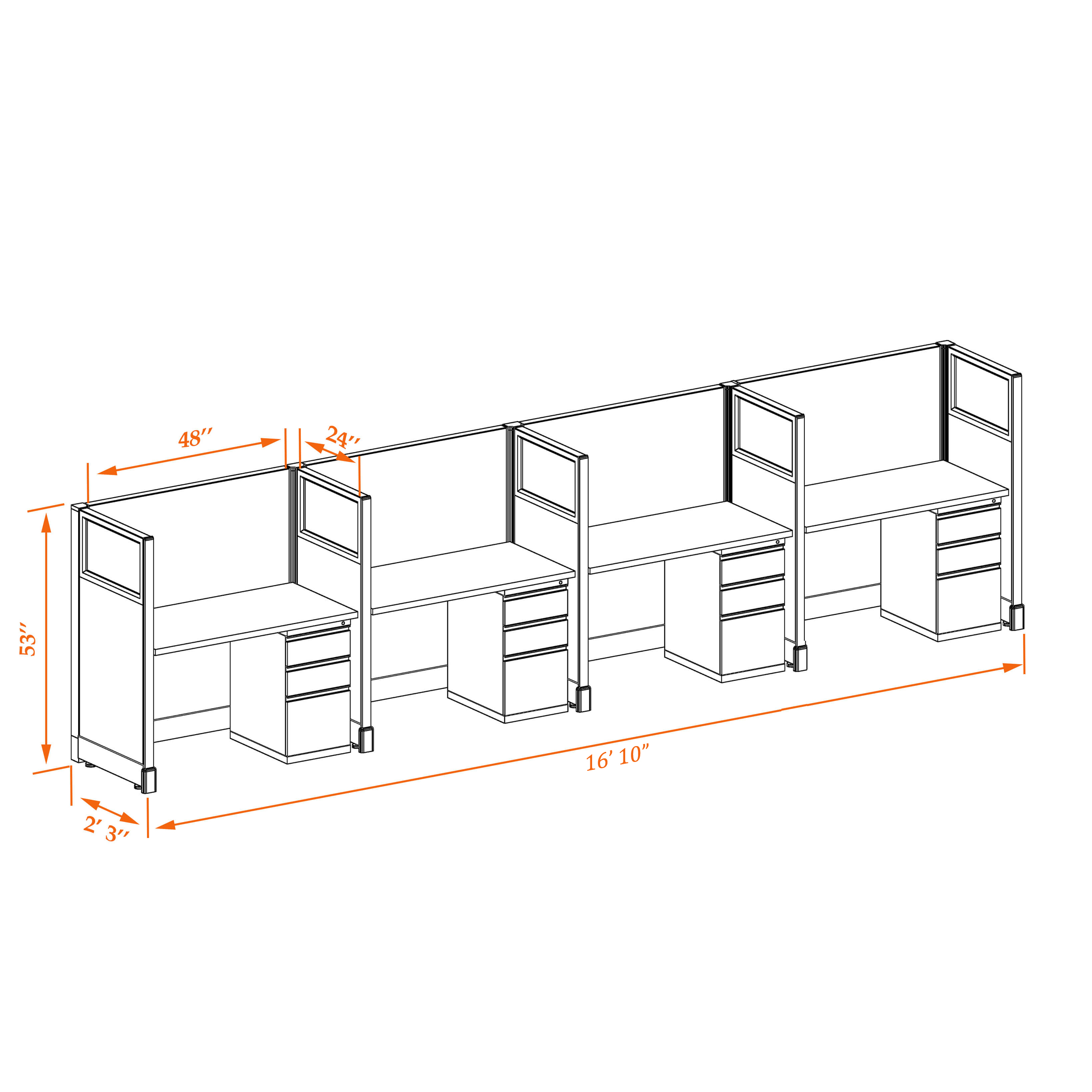 Hoteling workstations 53HGU 24 4PI Hoteling workstations 53HGU 24 4PI