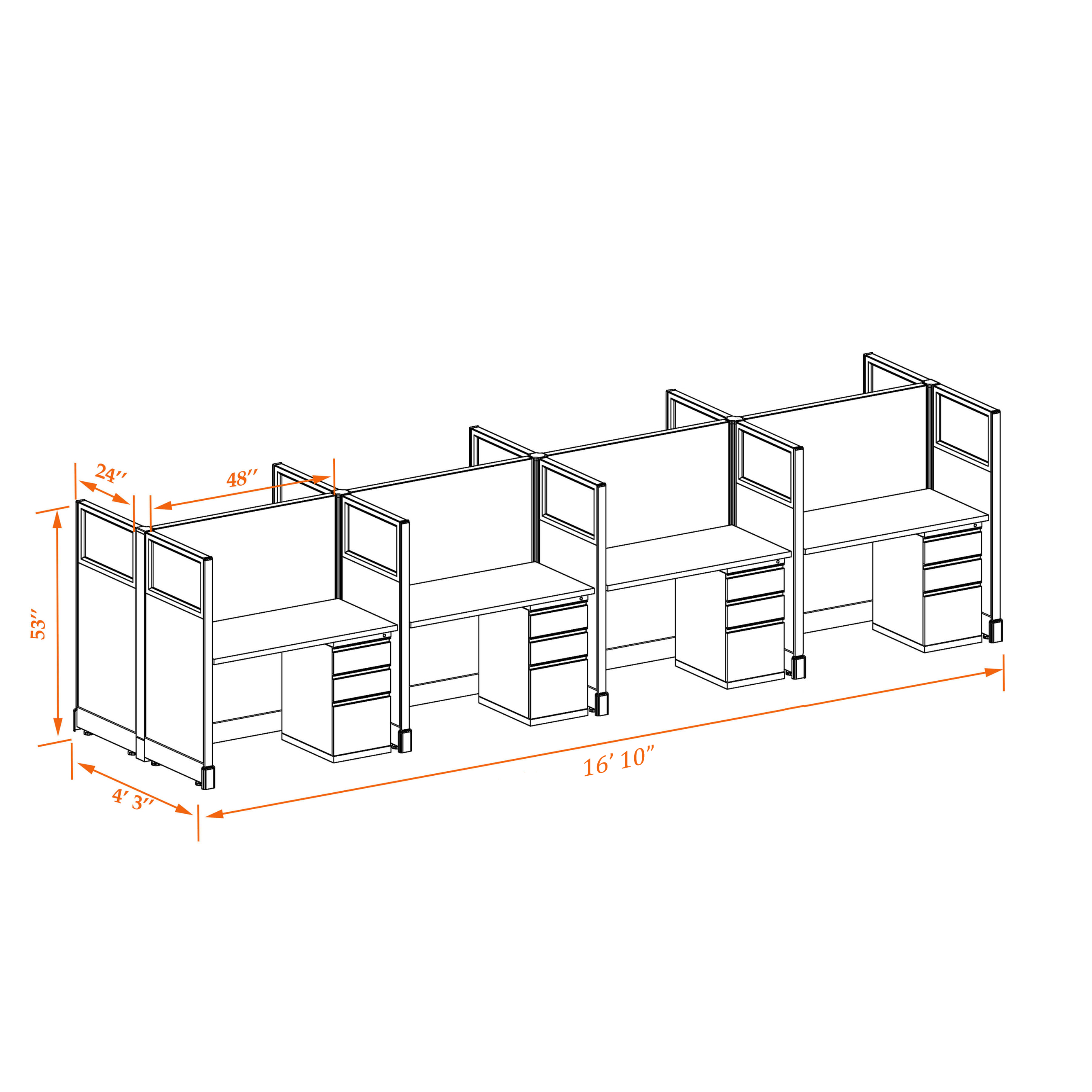Hoteling workstations 53HGU 24 8PC Hoteling workstations 53HGU 24 8PC