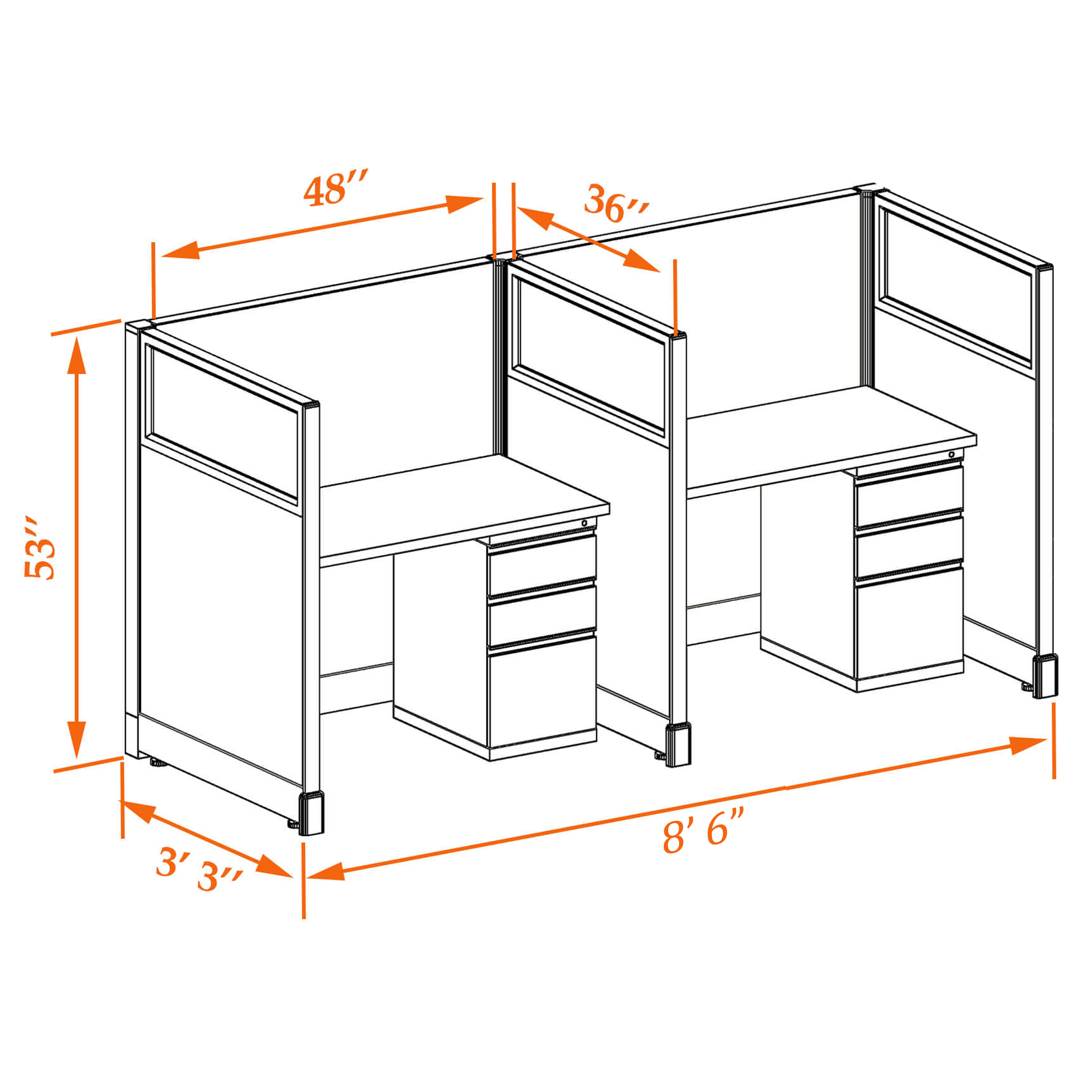 Hoteling workstations 53HGU 34 2PI Hoteling workstations 53HGU 34 2PI