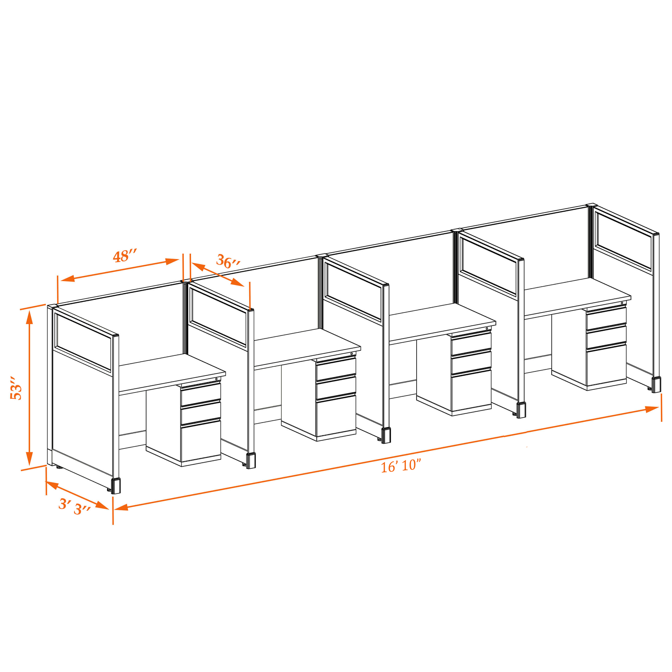 Hoteling workstations 53HGU 34 4PI Hoteling workstations 53HGU 34 4PI