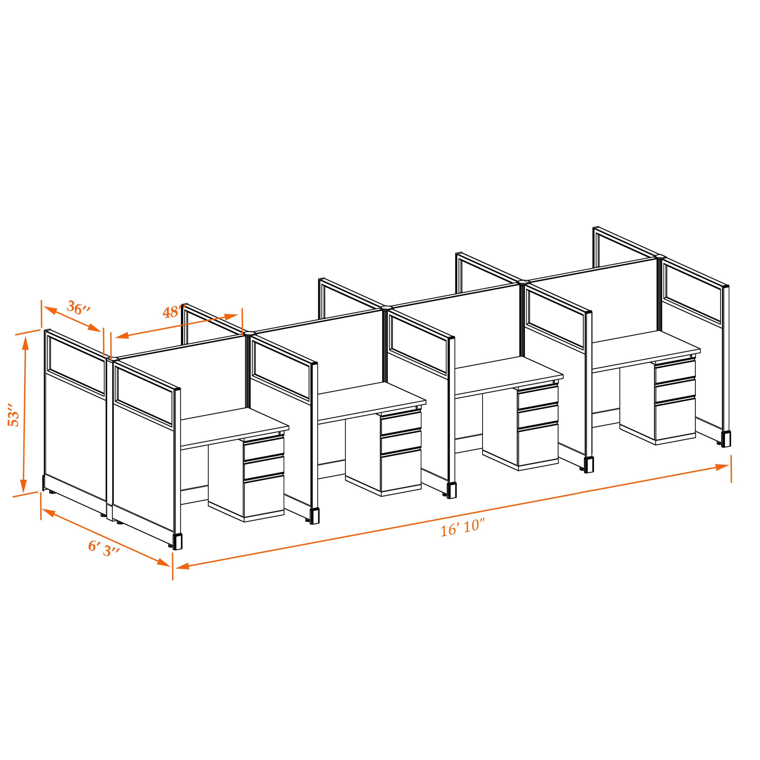 Hoteling workstations 53HGU 34 8PC Hoteling workstations 53HGU 34 8PC