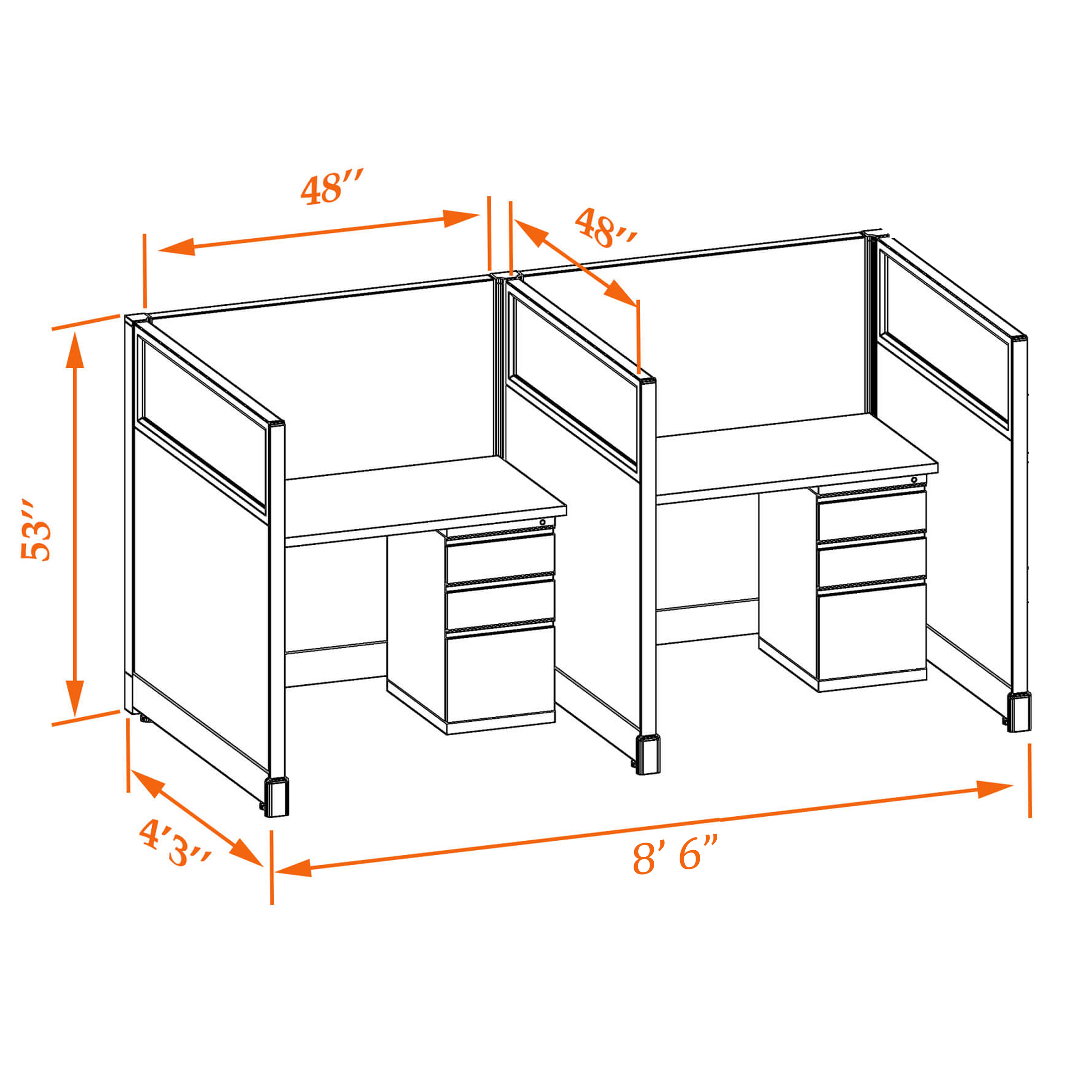 Hoteling workstations 53HGU 44 2PI Hoteling workstations 53HGU 44 2PI