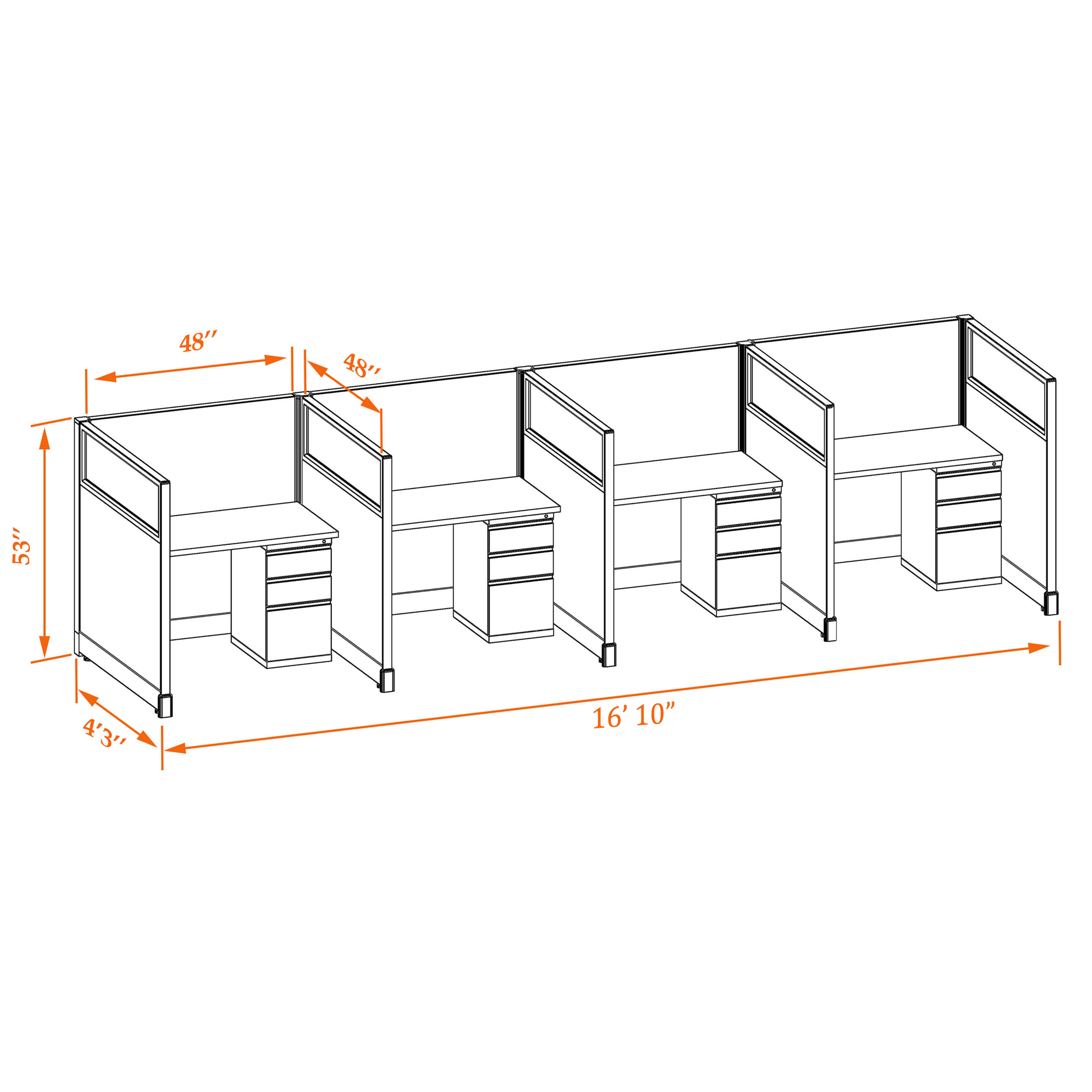 Hoteling workstations 53HGU 44 4PI Hoteling workstations 53HGU 44 4PI