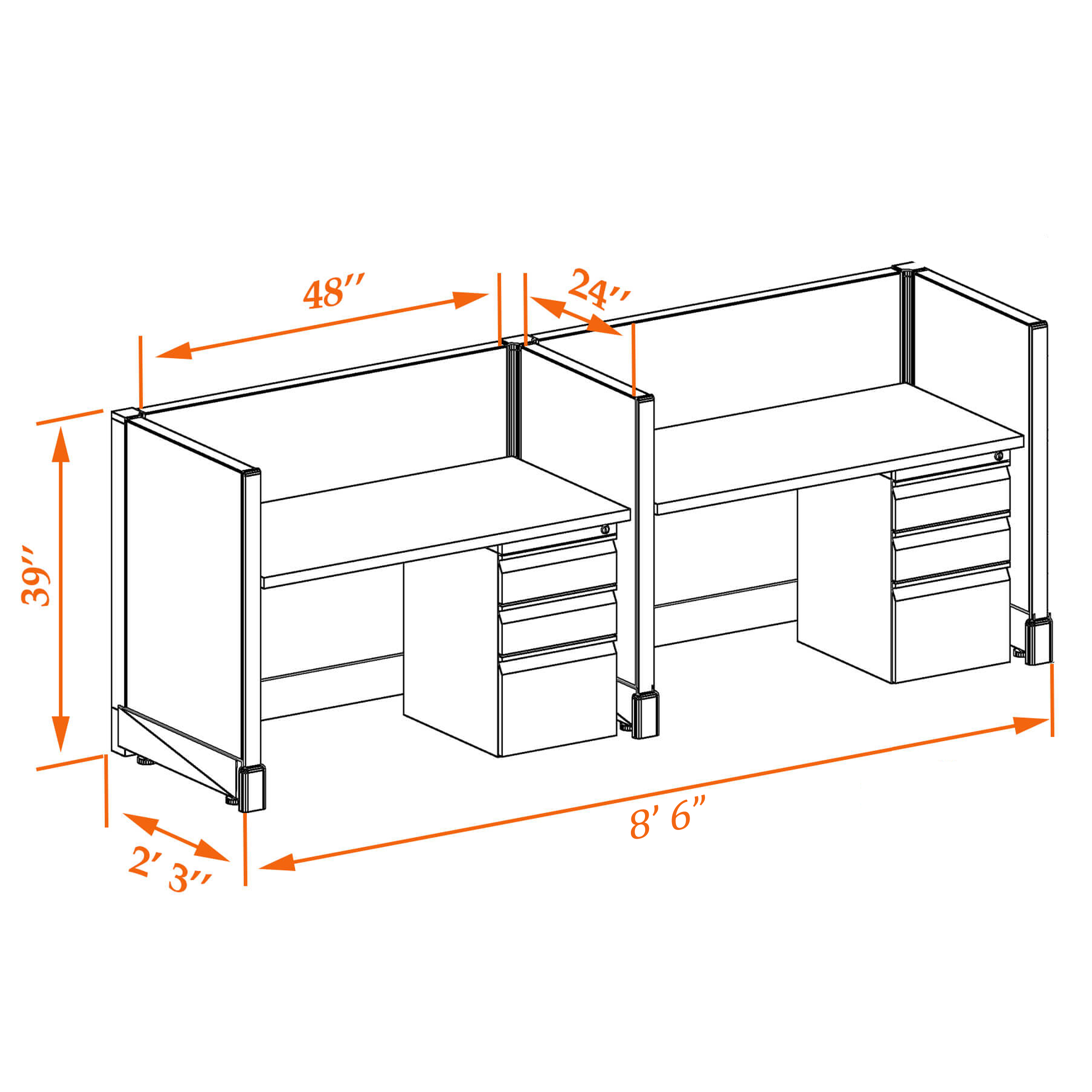 Small office cubicles 39HU 24 2PI 1 Small office cubicles 39HU 24 2PI 1