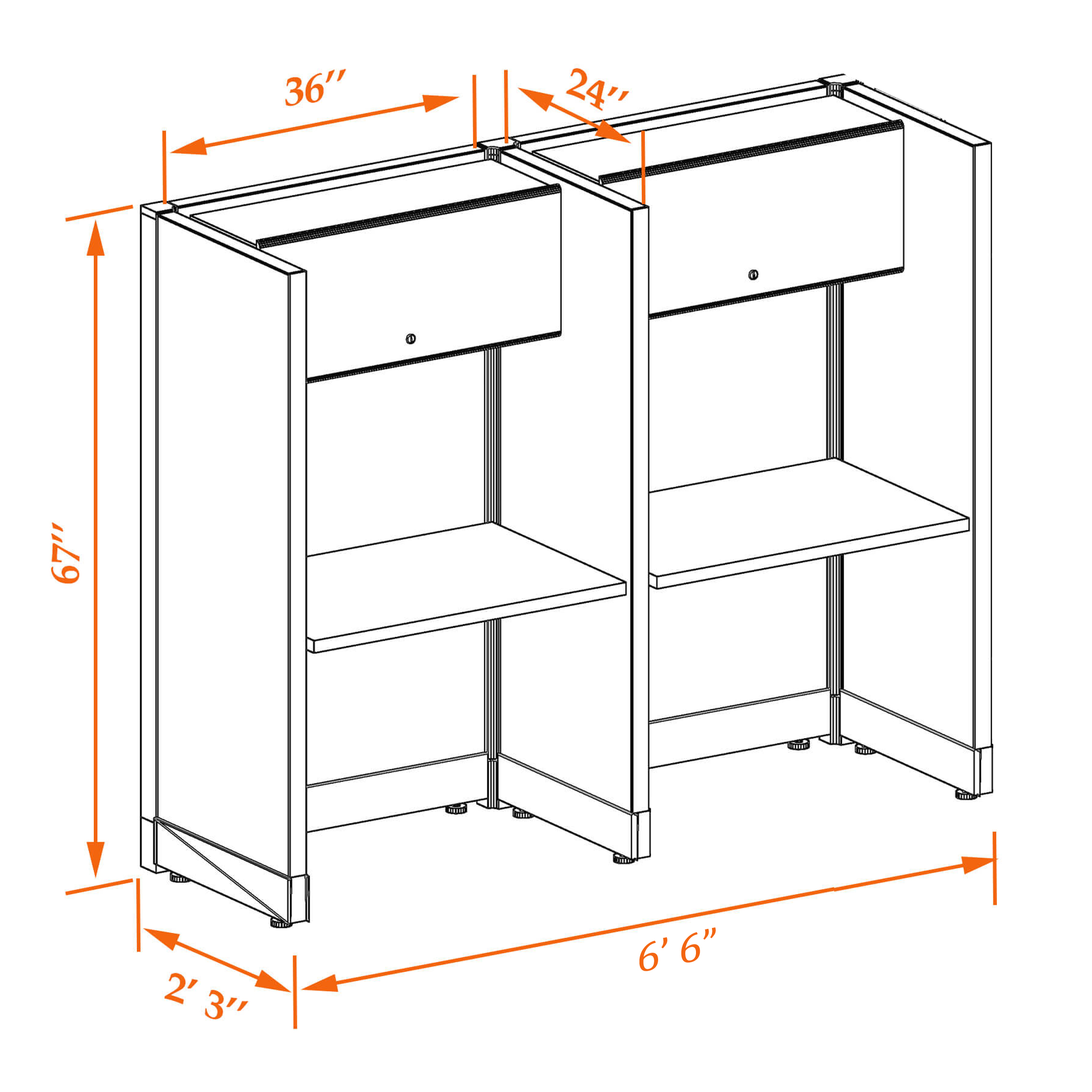 Tall cubicles 67HU 23 2PI 1 Tall cubicles 67HU 23 2PI 1