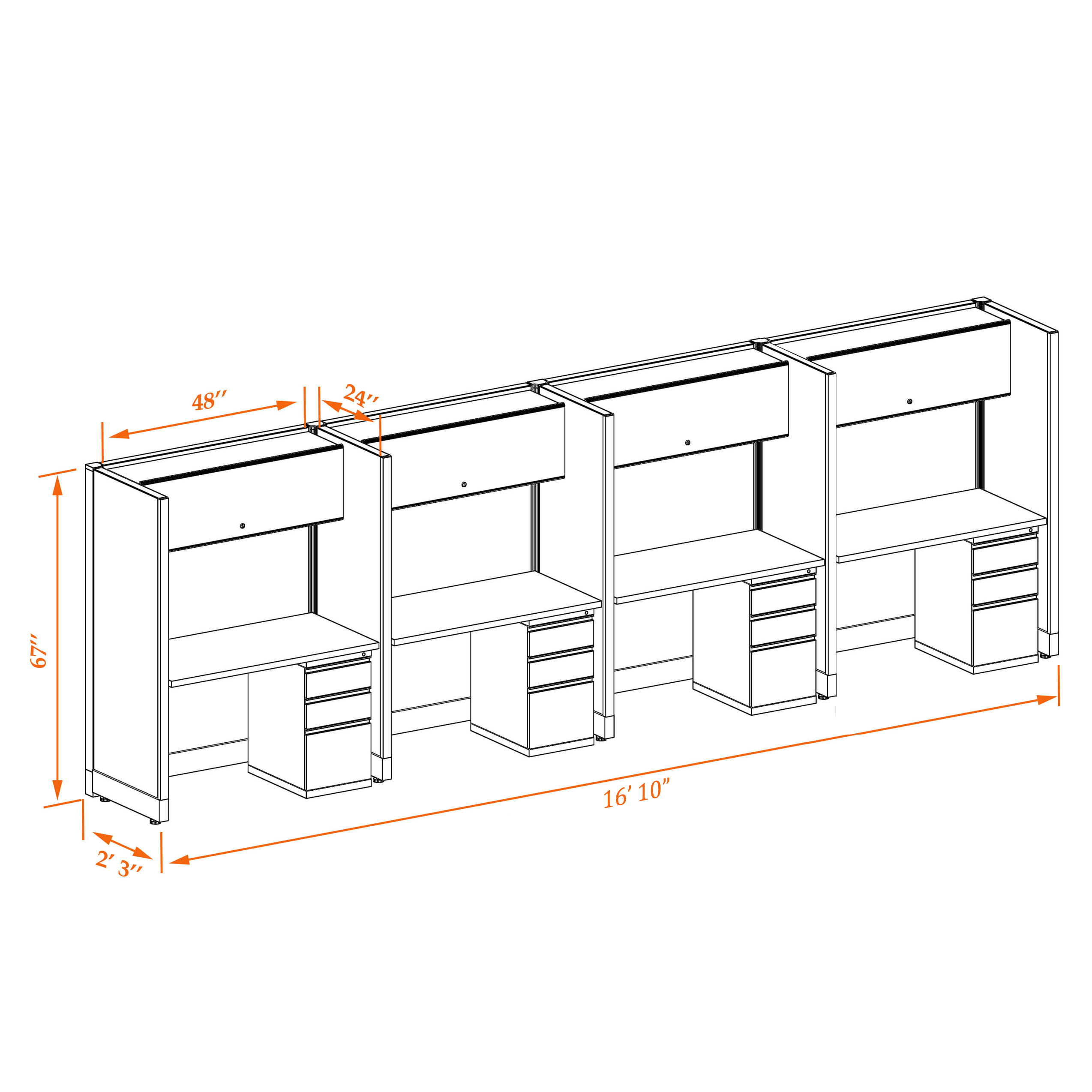 Tall cubicles 67HU 24 4PI 1 Tall cubicles 67HU 24 4PI 1