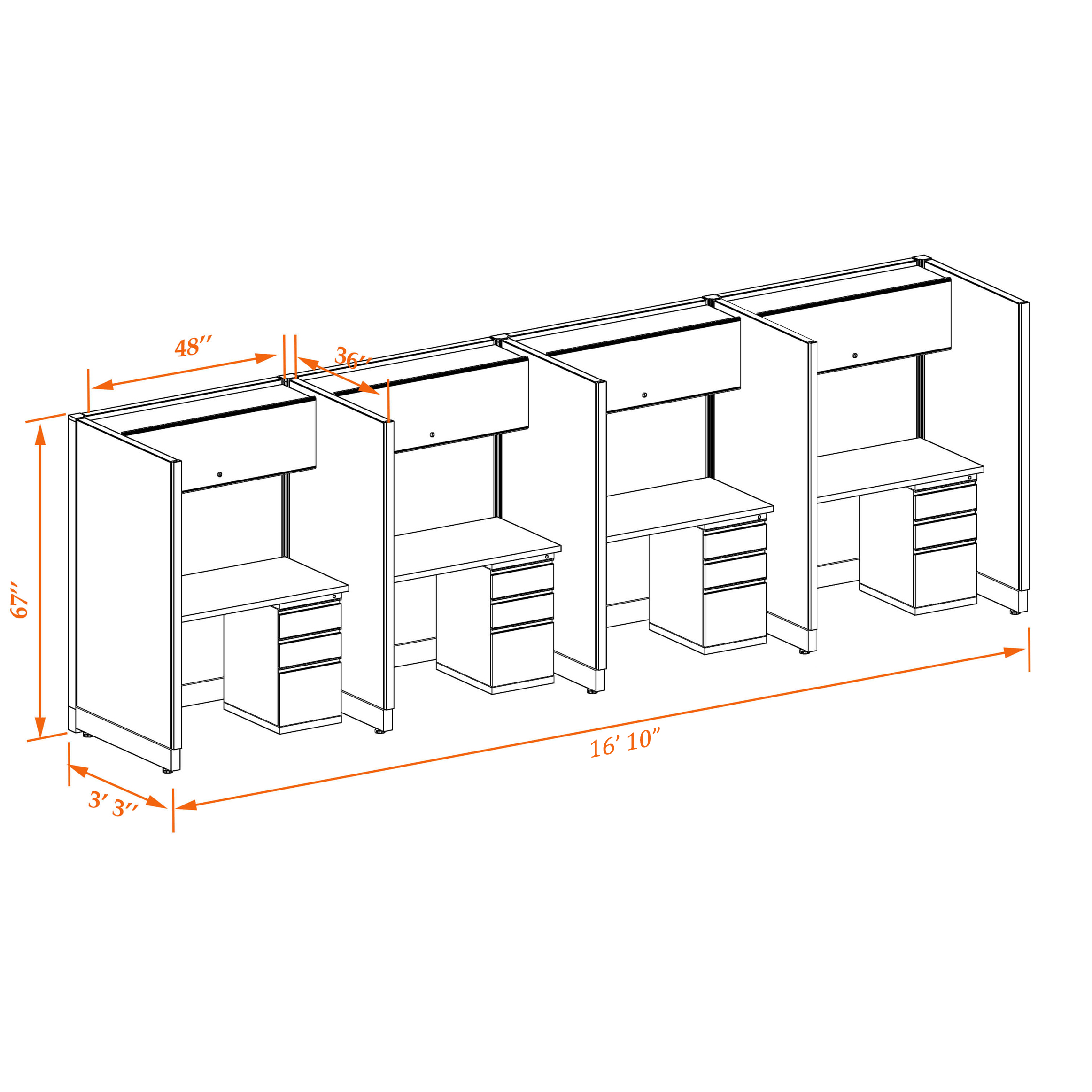 Tall cubicles 67HU 34 4PI 1 Tall cubicles 67HU 34 4PI 1