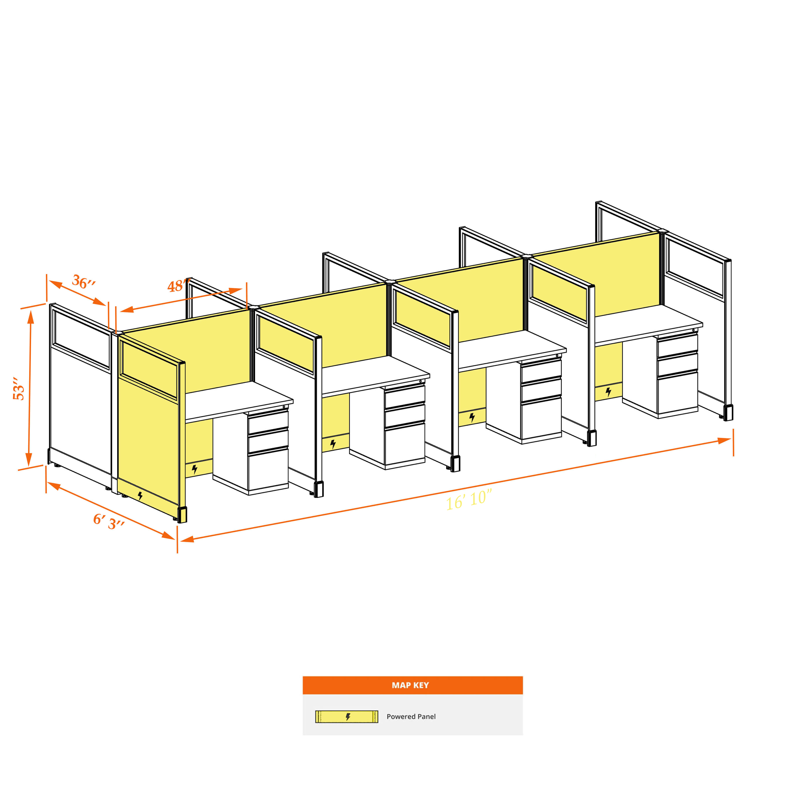 ~cubicle workstations 53HGP 34 8PC ~cubicle workstations 53HGP 34 8PC