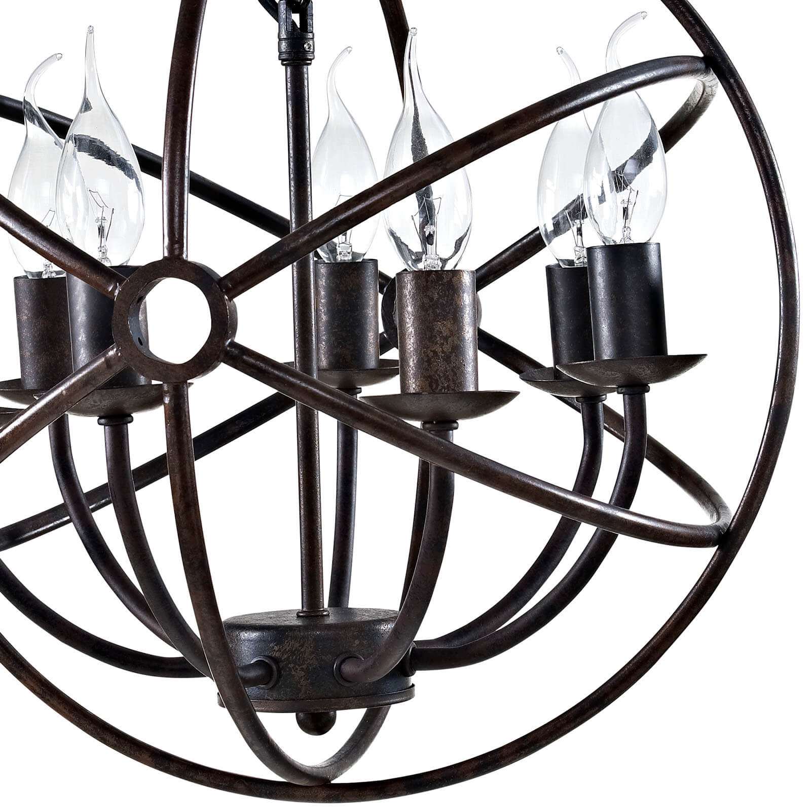 Industrial hanging lights close view Industrial hanging lights close view