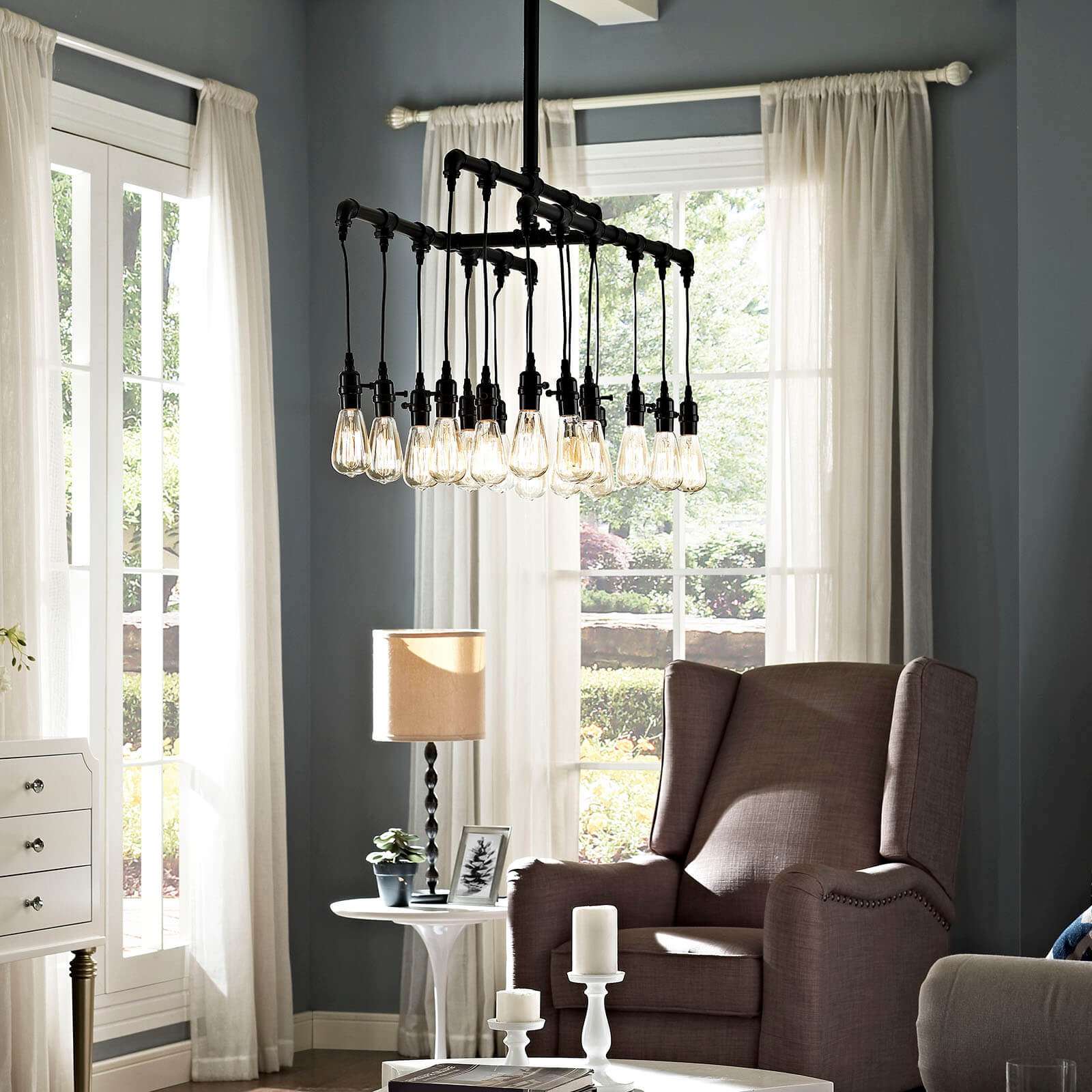 Industrial light bulbs environmental view Industrial light bulbs environmental view