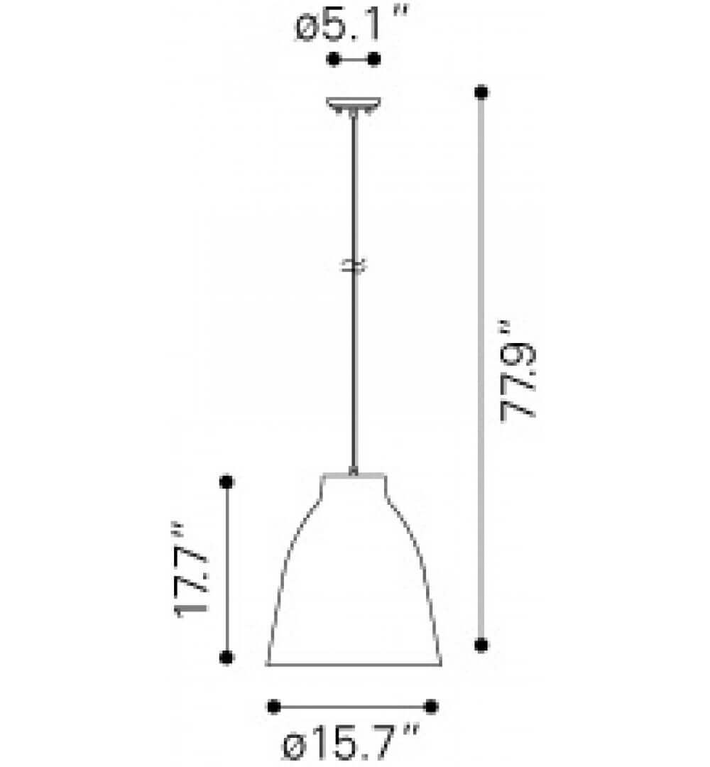 Industrial pendant light dimensions view Industrial pendant light dimensions view