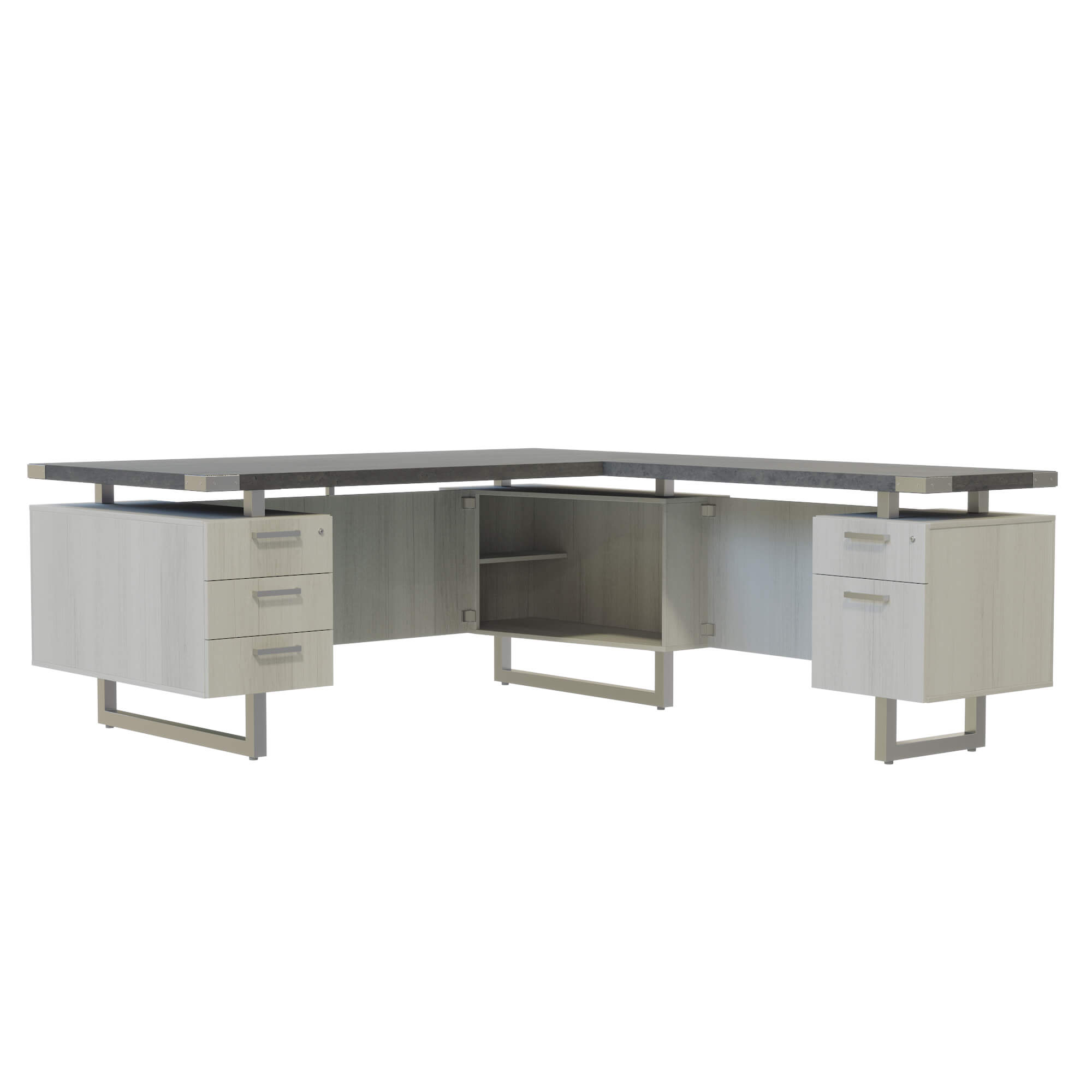 HO4 large l shaped desk CUB MRLSBF7236SGY FAS angle HO4 large l shaped desk CUB MRLSBF7236SGY FAS angle