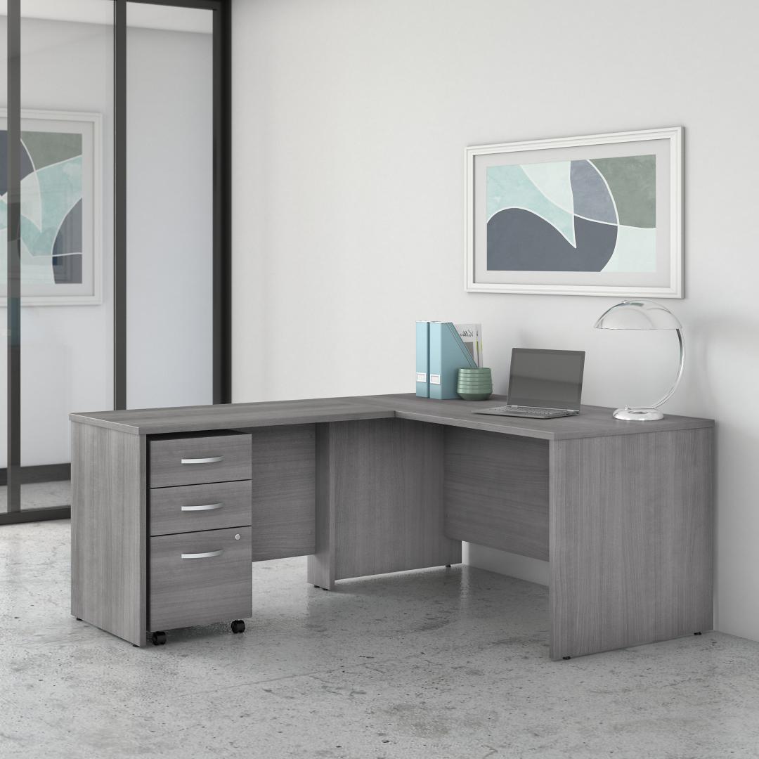 Besto office desk l shape 60w x 72d lifestyle Besto office desk l shape 60w x 72d lifestyle