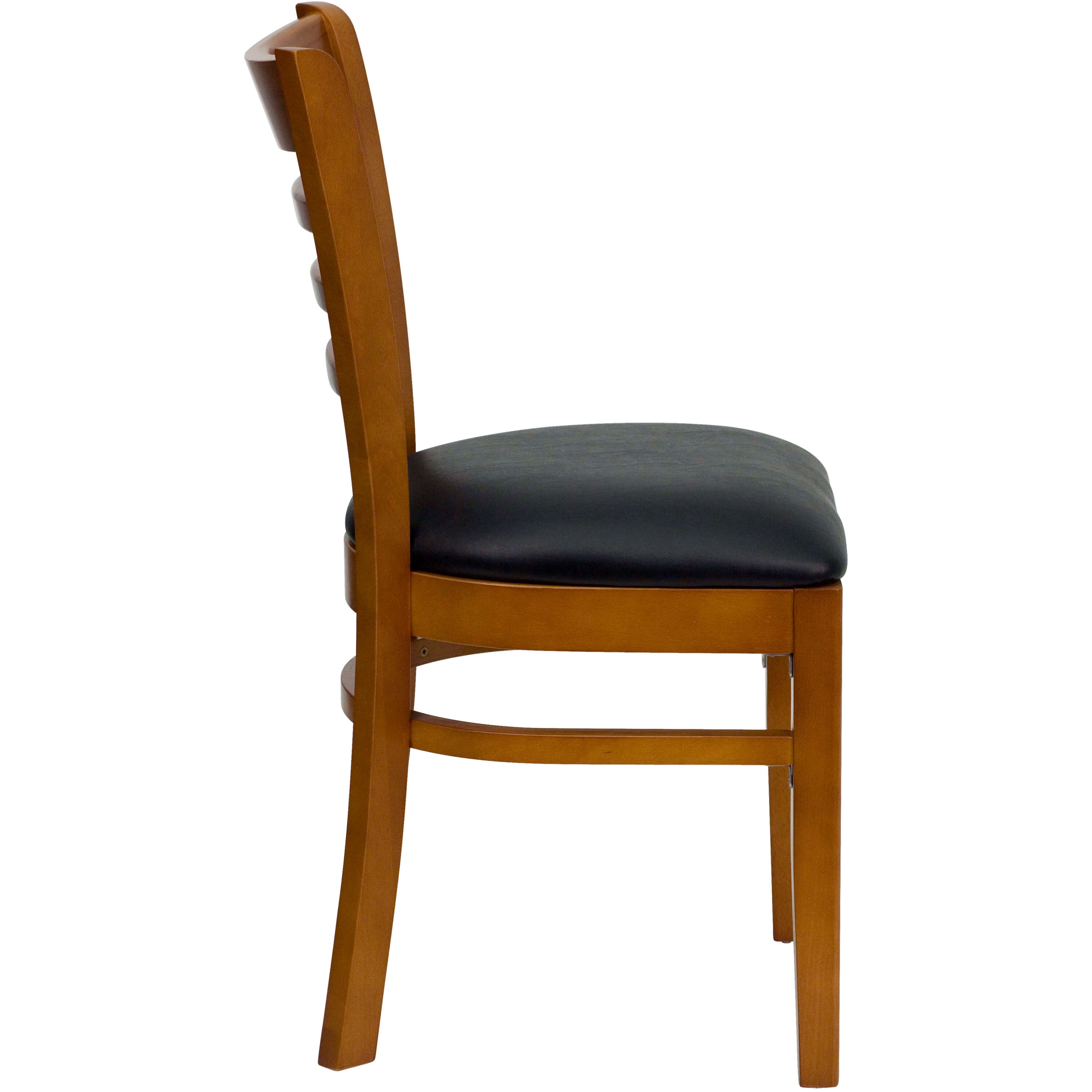 Ladder back wooden dining chair side view Ladder back wooden dining chair side view