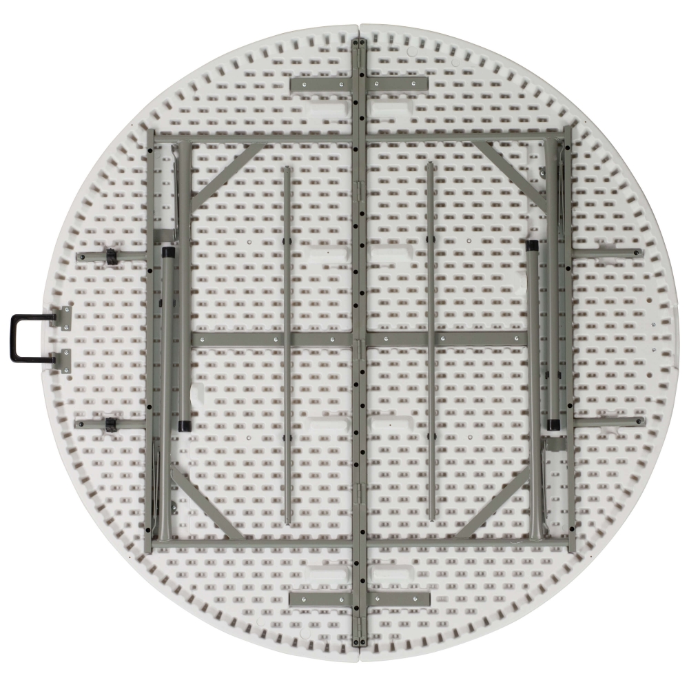 Large plastic folding table bottom view Large plastic folding table bottom view