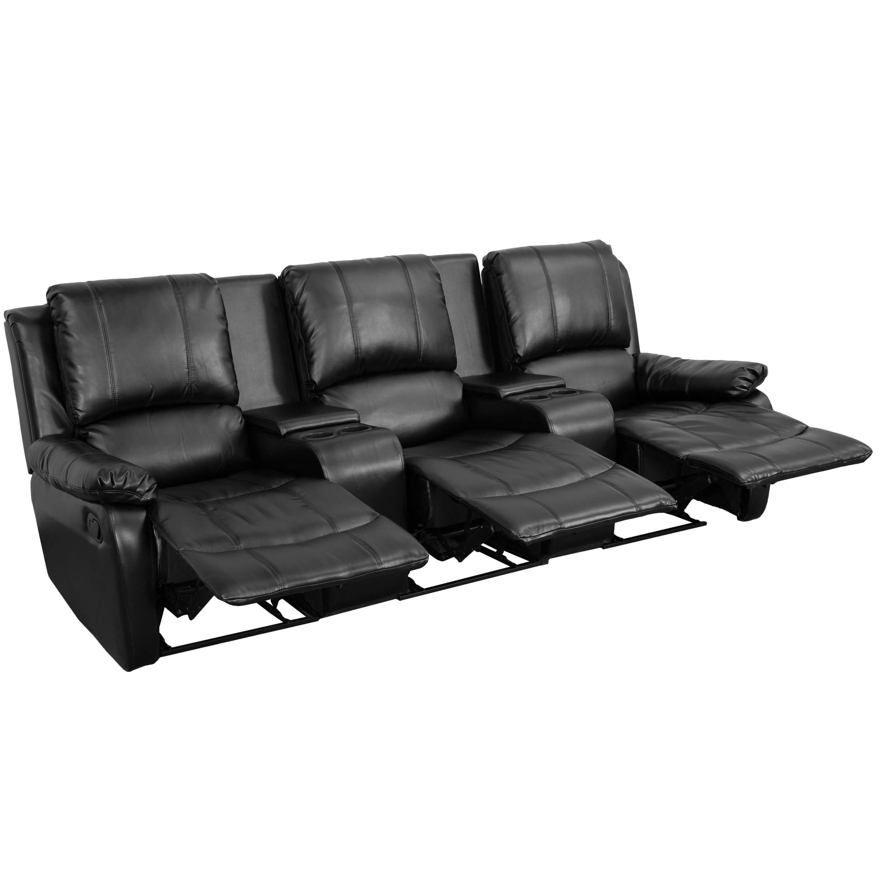 Leather theater chairs reclined view Leather theater chairs reclined view