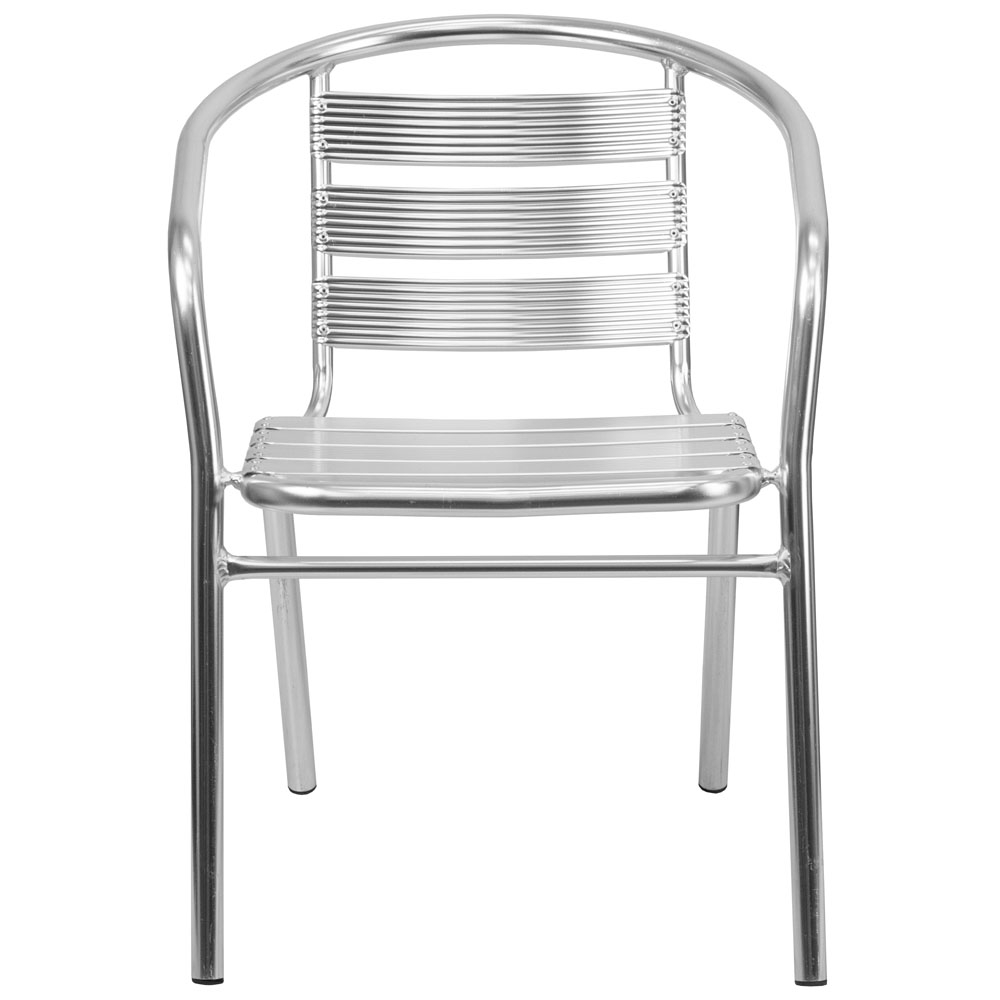 Metal bistro chair front view Metal bistro chair front view