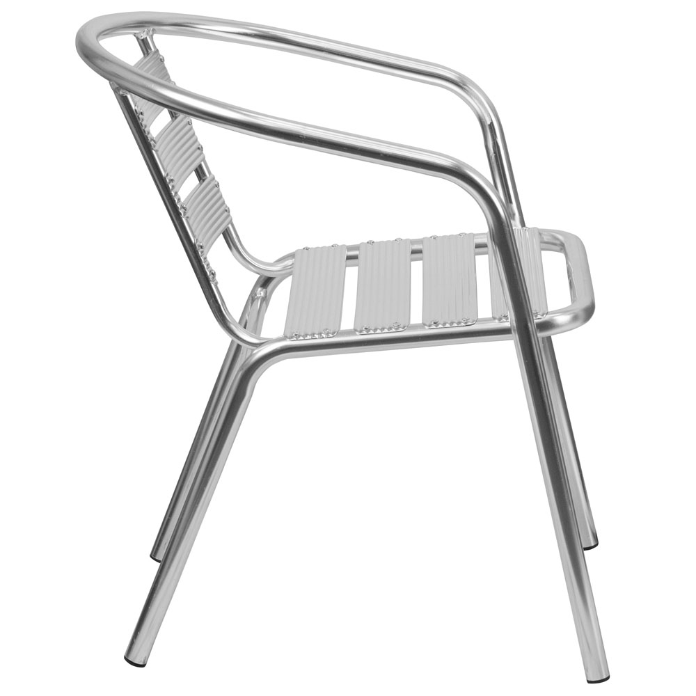 Metal bistro chair side view Metal bistro chair side view