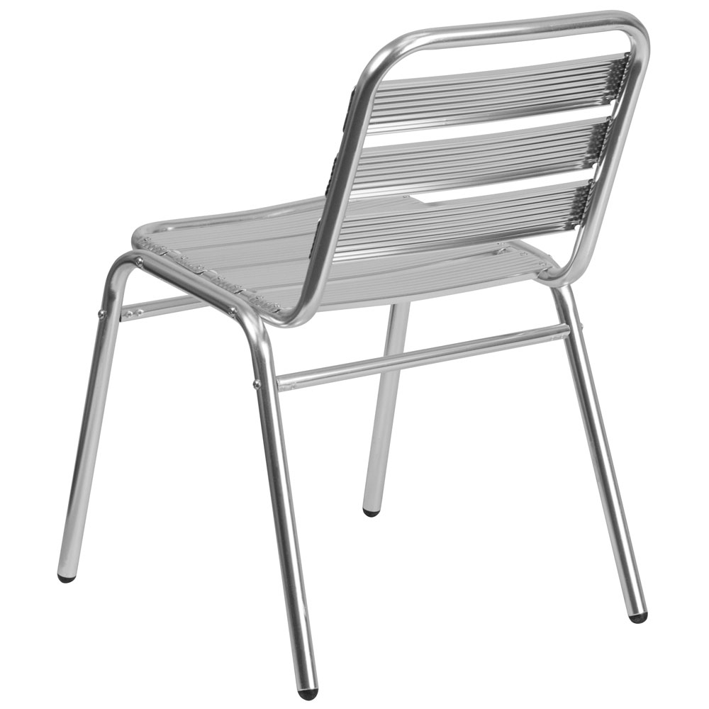 Metal patio dining chairs rear view Metal patio dining chairs rear view