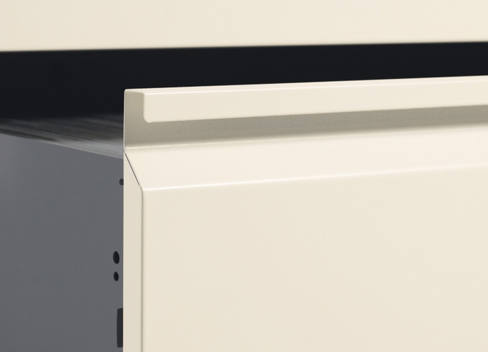 Modern filing cabinet recessed pull Modern filing cabinet recessed pull
