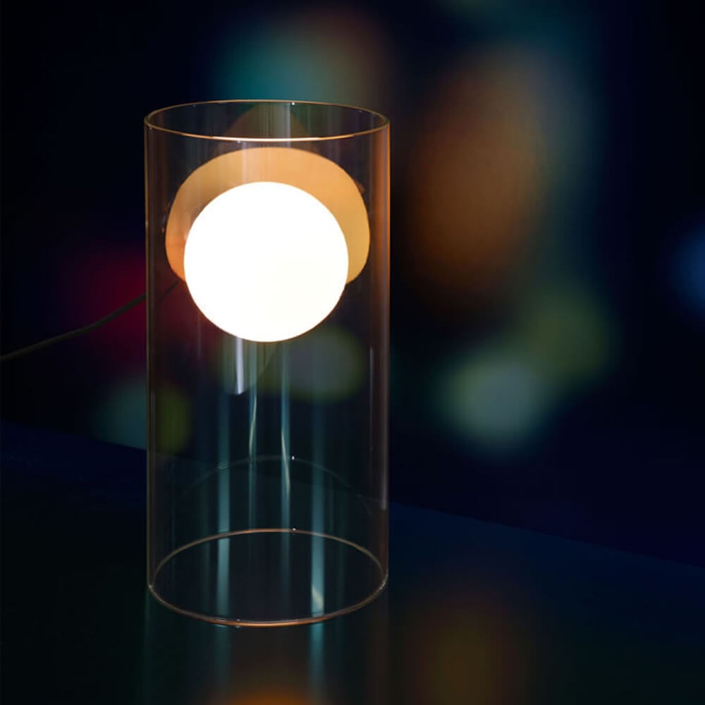 Modern glass lamp environmental view Modern glass lamp environmental view