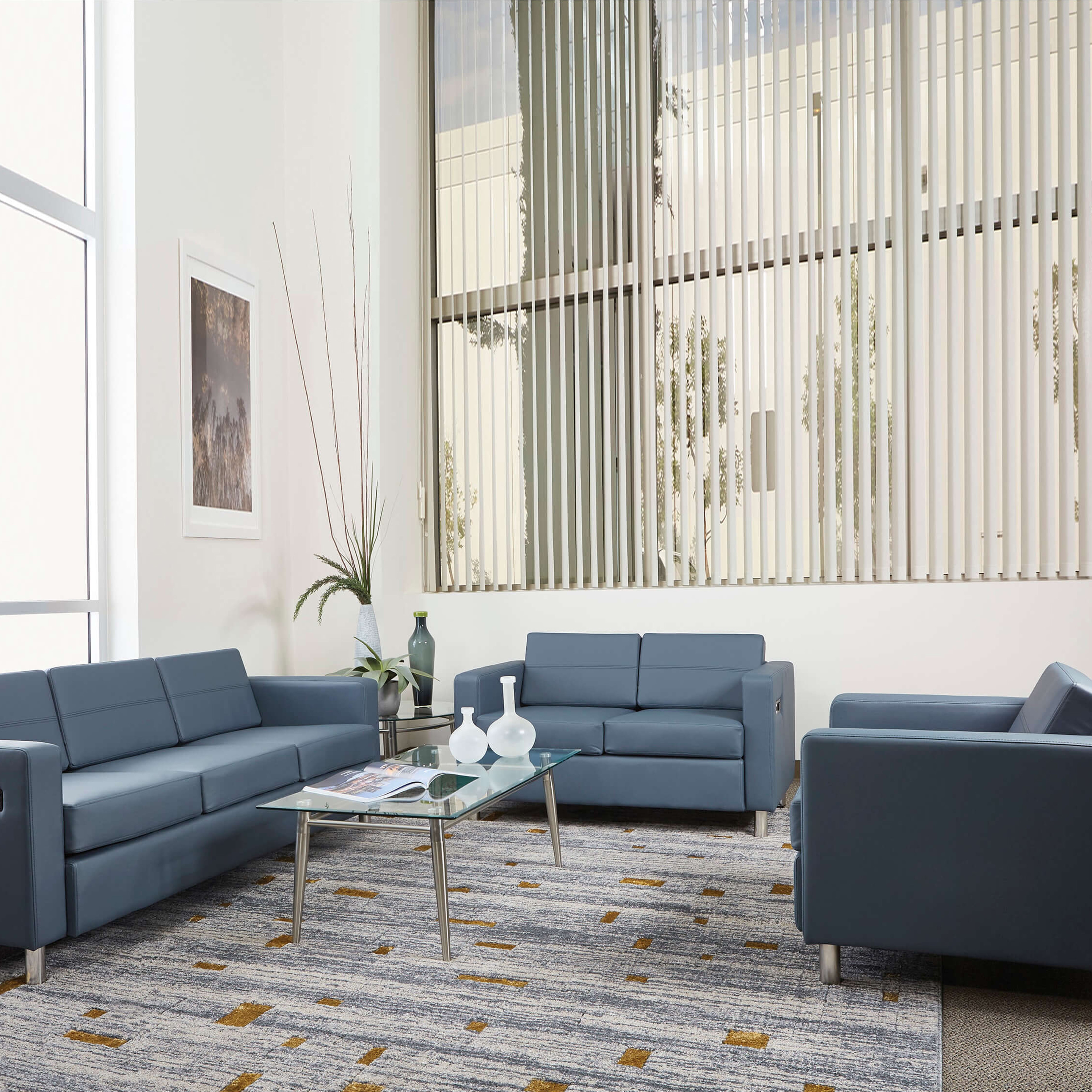 Modern waiting room chairs environment Modern waiting room chairs environment