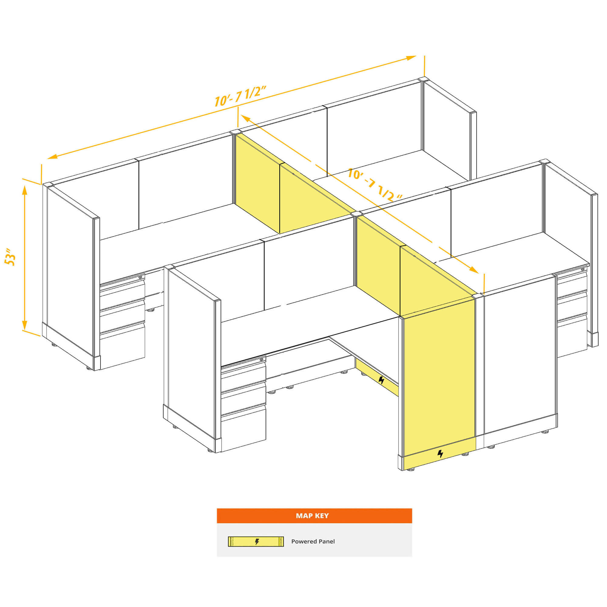 Modular furniture CUB4 53 P 55 PSO Modular furniture CUB4 53 P 55 PSO