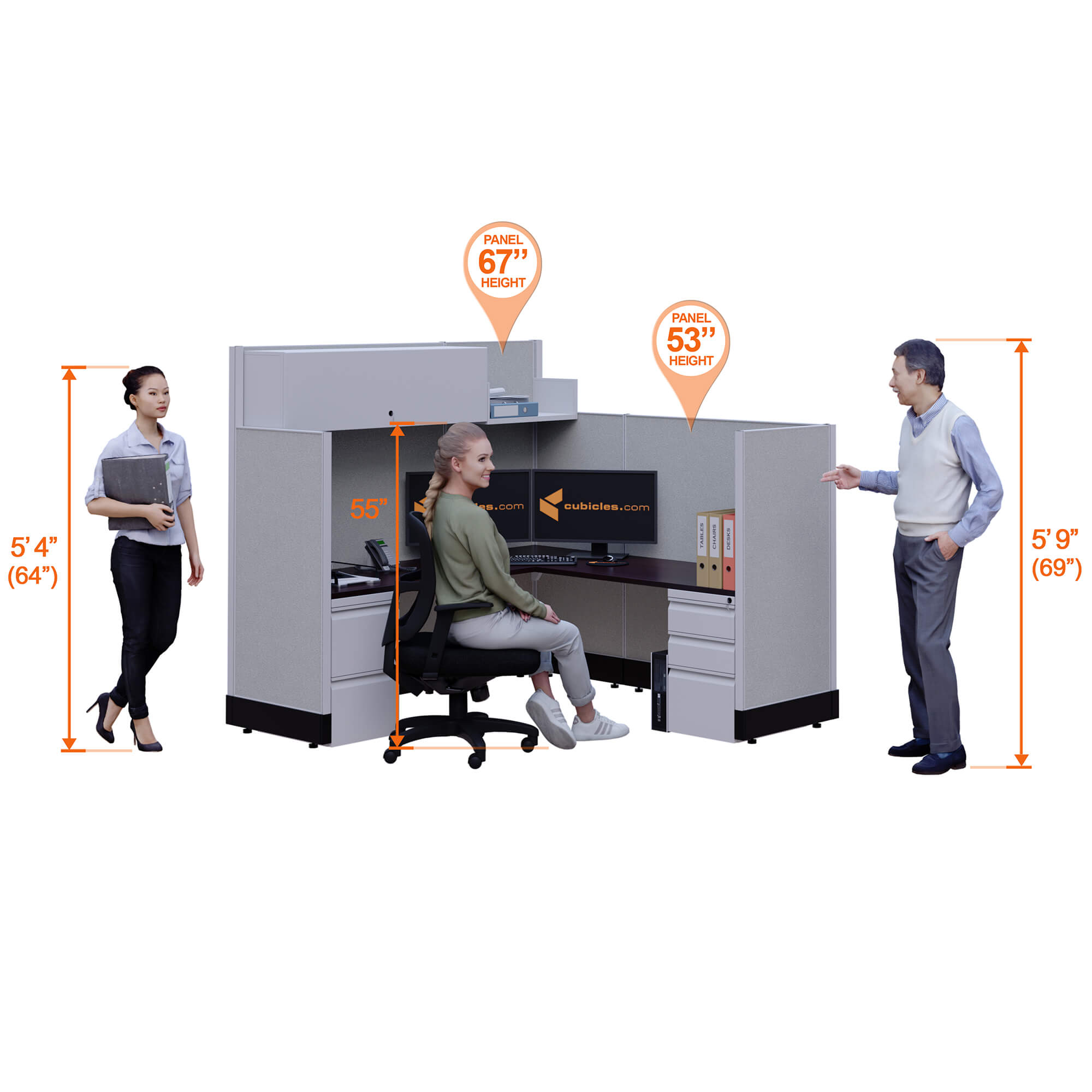 Modern office furniture 53 67H perspective height Modern office furniture 53 67H perspective height