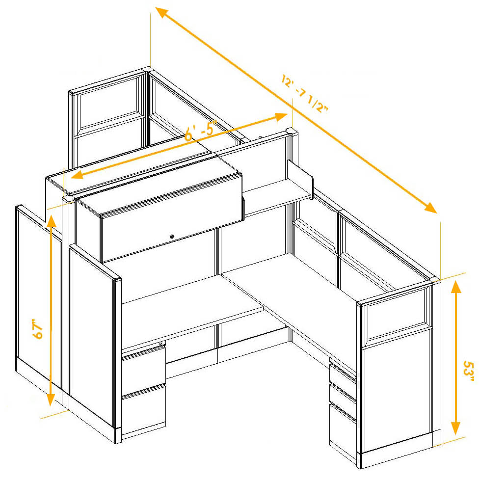 Modular furniture mixed height non powered CUB 2C 53 67 NP 66 PGL ESP WH PSO2 Modular furniture mixed height non powered CUB 2C 53 67 NP 66 PGL ESP WH PSO2