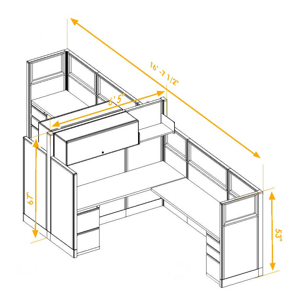 Modular furniture mixed height non powered CUB 2C 53 67 NP 68 PGL ESP WH PSO2 Modular furniture mixed height non powered CUB 2C 53 67 NP 68 PGL ESP WH PSO2